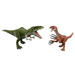 Coffret de 2Figurines de Dinosaures Jurassic World: Giganotosaure et Thérizinosaure