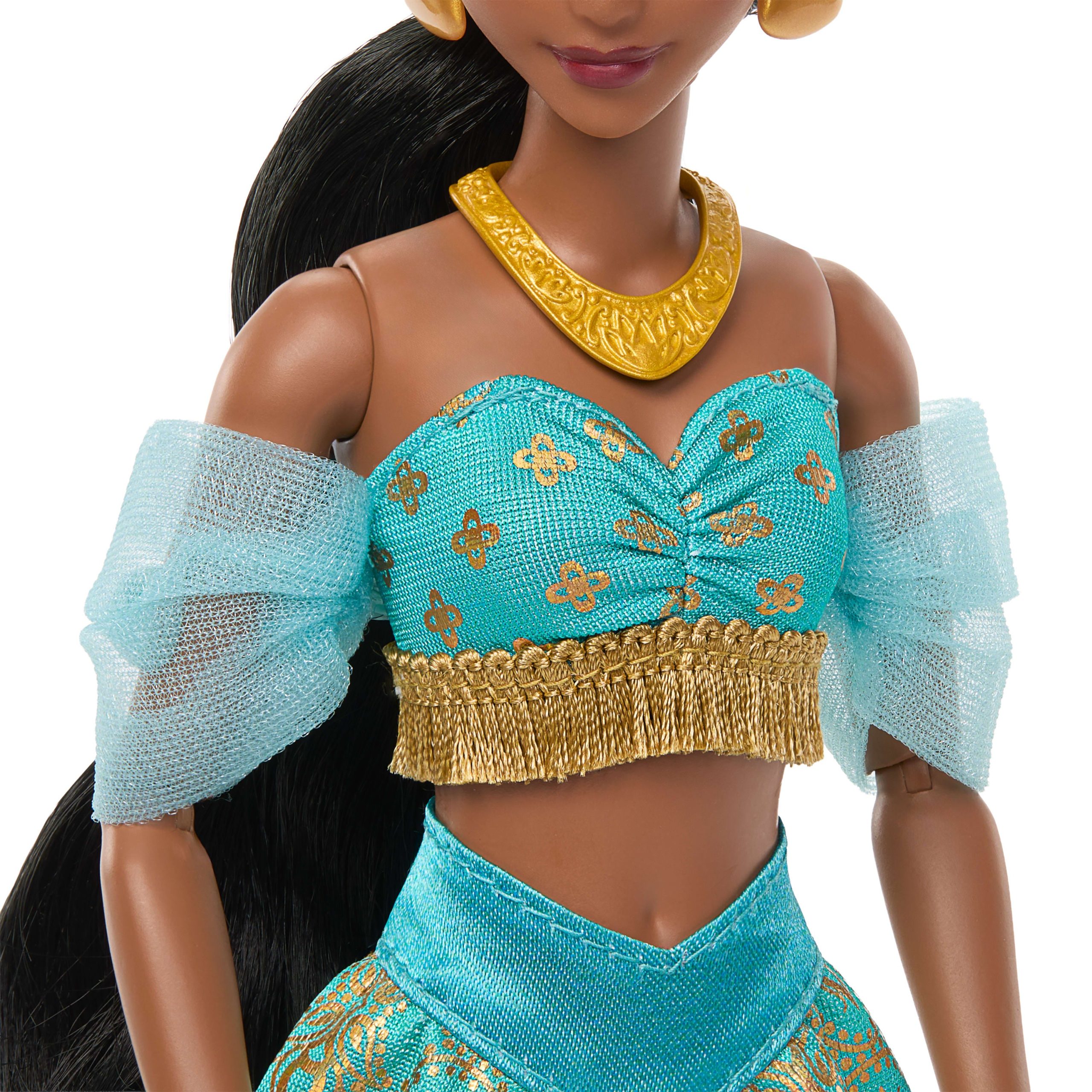 Disney Princess Sparkling Princess Series Jasmine Fashion Doll With Removable Outfit & Accessories - Image 4