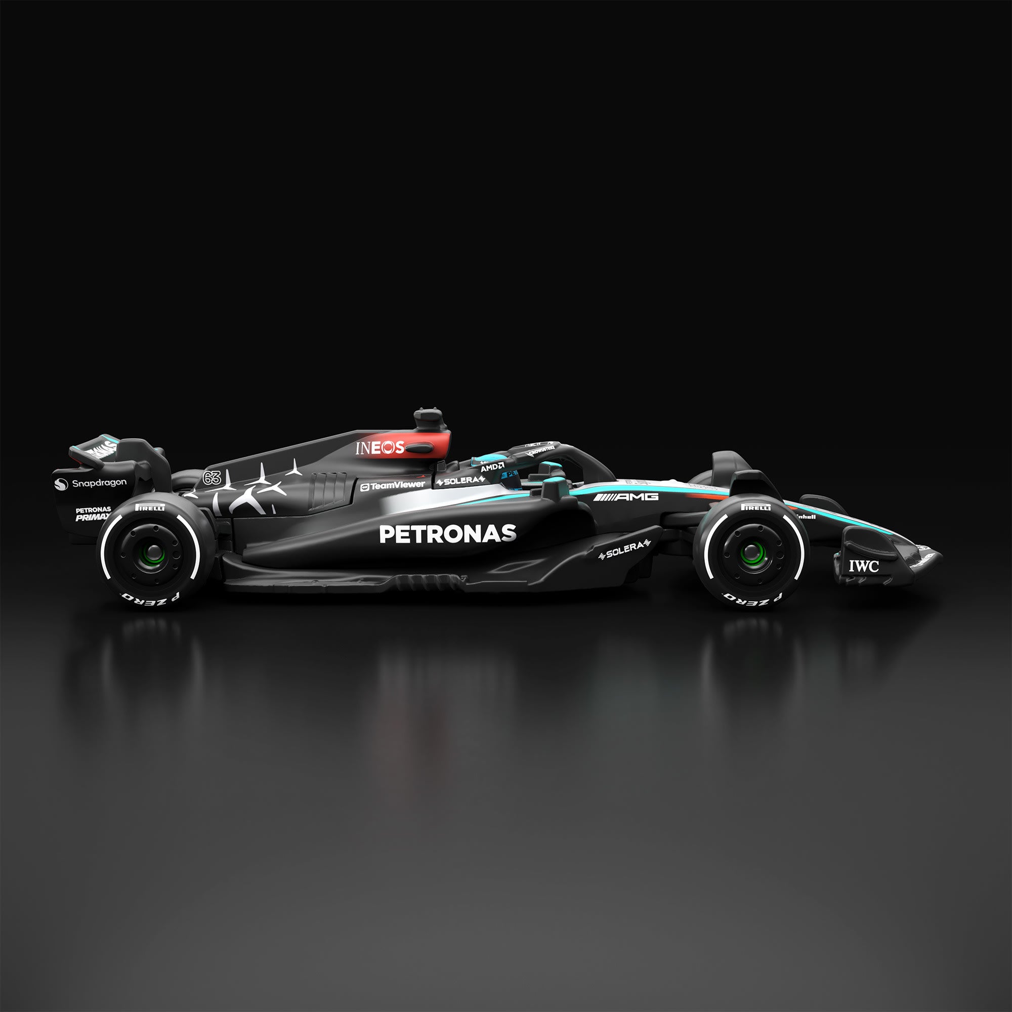 Hot Wheels F1 Series: 2024 Mercedes-AMG PETRONAS Formula One Team W15 Car #63 - Image 4