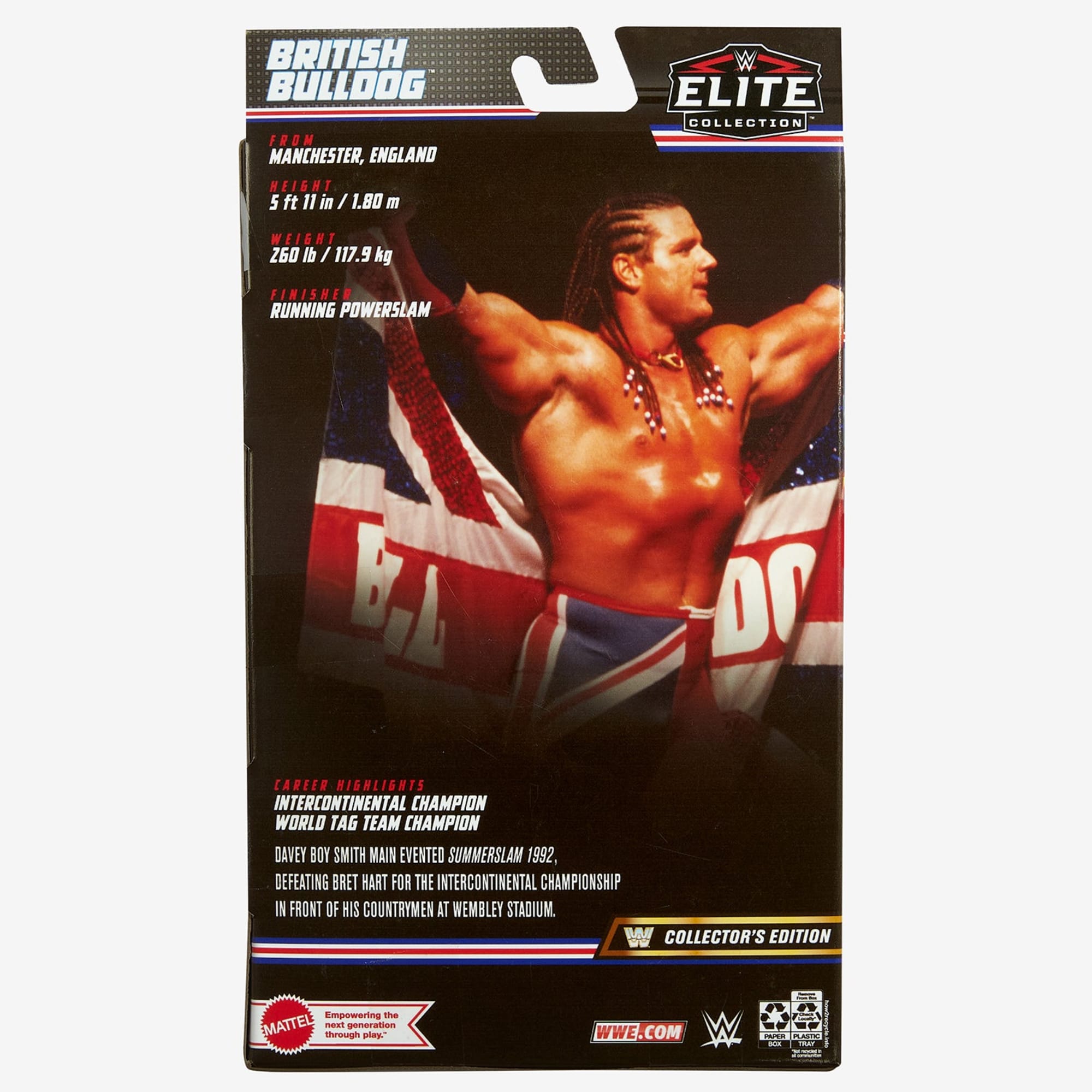 WWE British Bulldog™ Elite Collection Action Figure - Image 8
