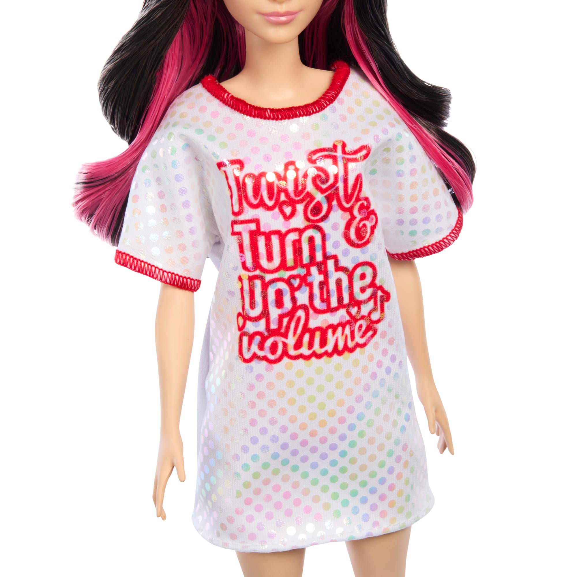 Barbie Fashionistas Doll #214. Black Wavy Hair With Twist 'n' Turn Dress & Accessories. 65Th Anniversary - Image 5