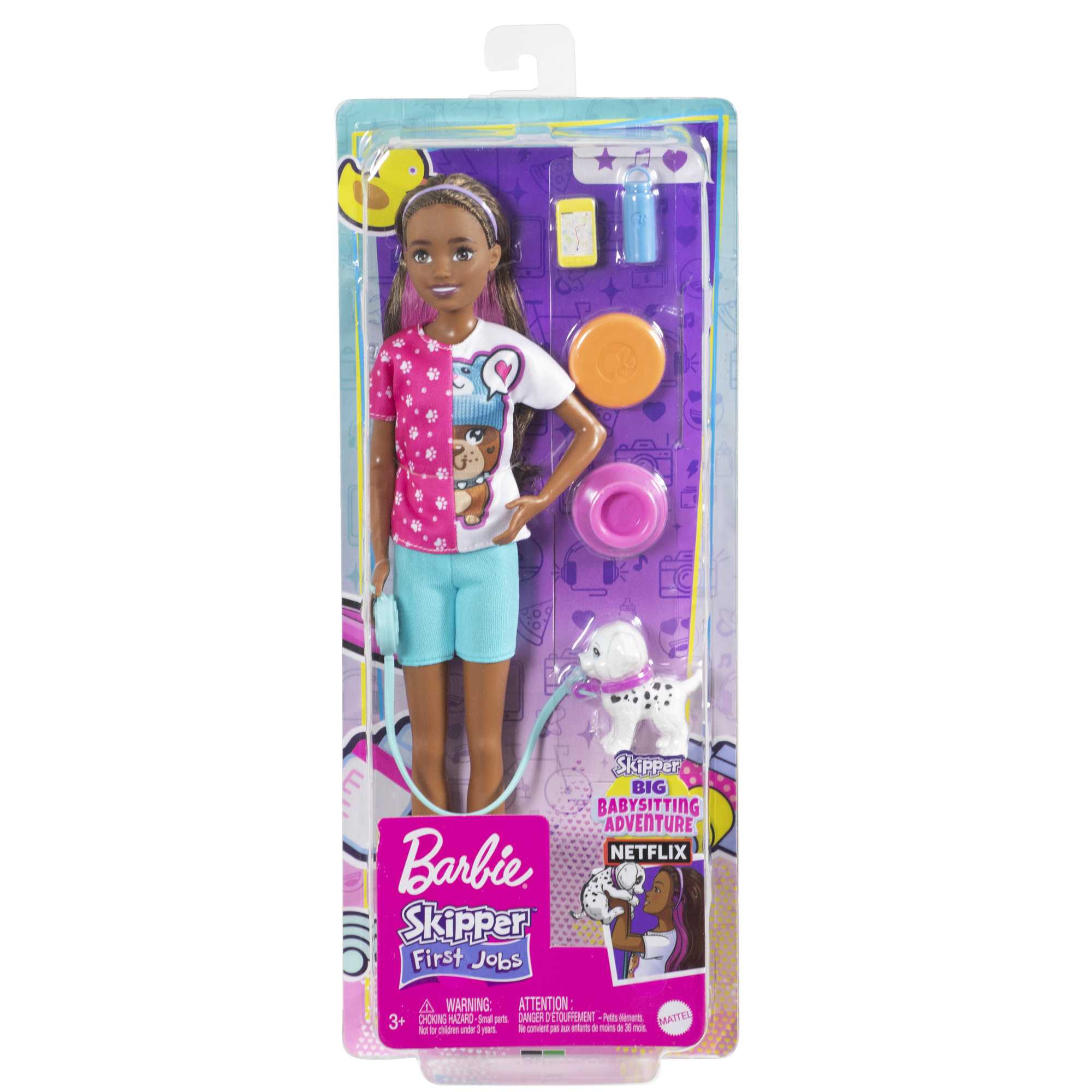 Barbie Toys. Skipper Doll And Dog Walker Set With Puppy And Accessories. First Jobs - Image 6