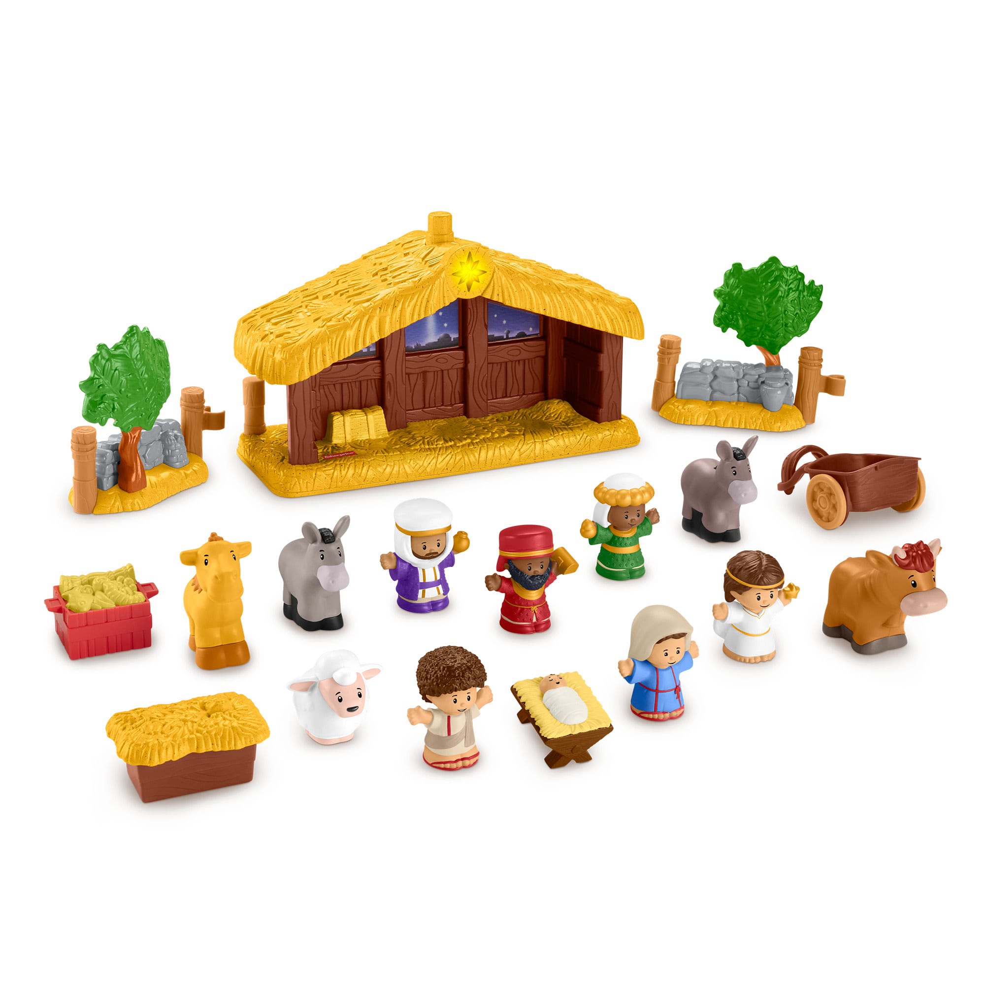 Fisher-Price Little People-Coffret Crèche Pour Tout-Petits. 18 Pièces