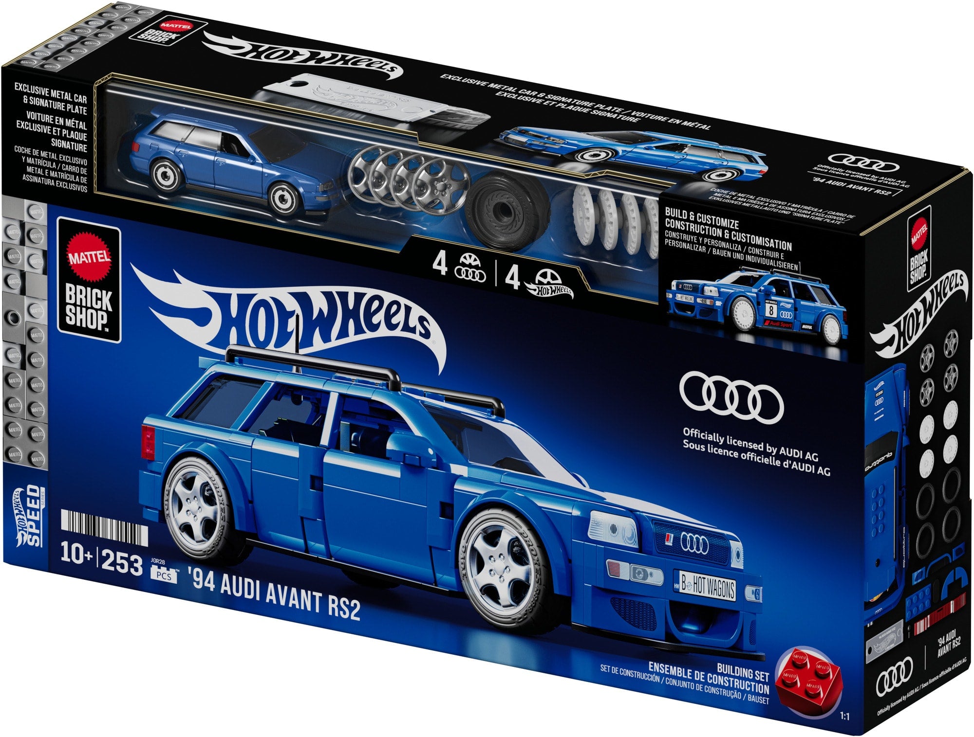 Mattel Brick Shop Hot Wheels Audi Avant RS2 Building Set - Image 8