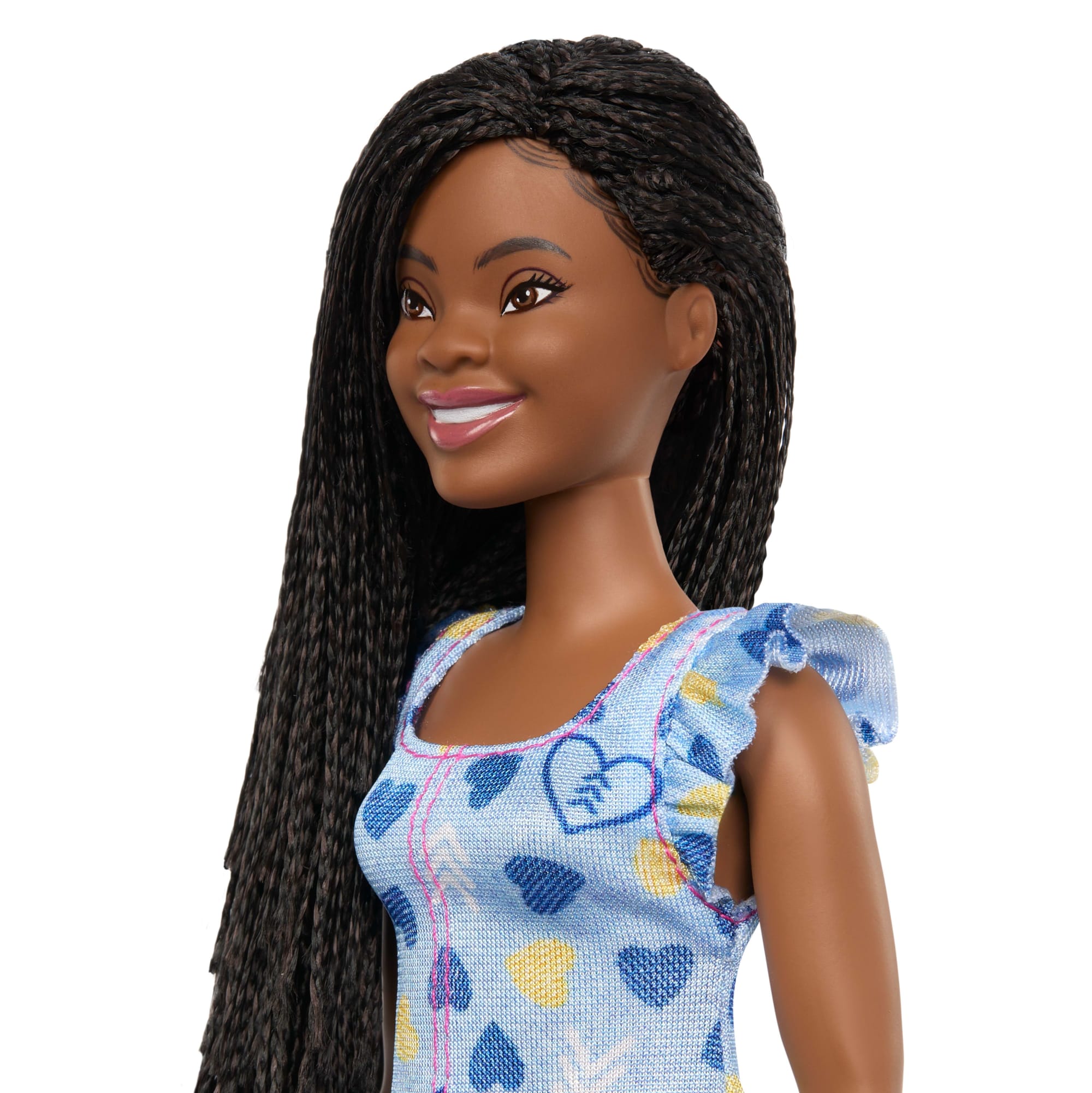 Barbie Fashionistas Doll #229. Doll With Down Syndrome Wearing Heart-Print Dress. Created in Partnership With The National Down Syndrome Society - Image 4