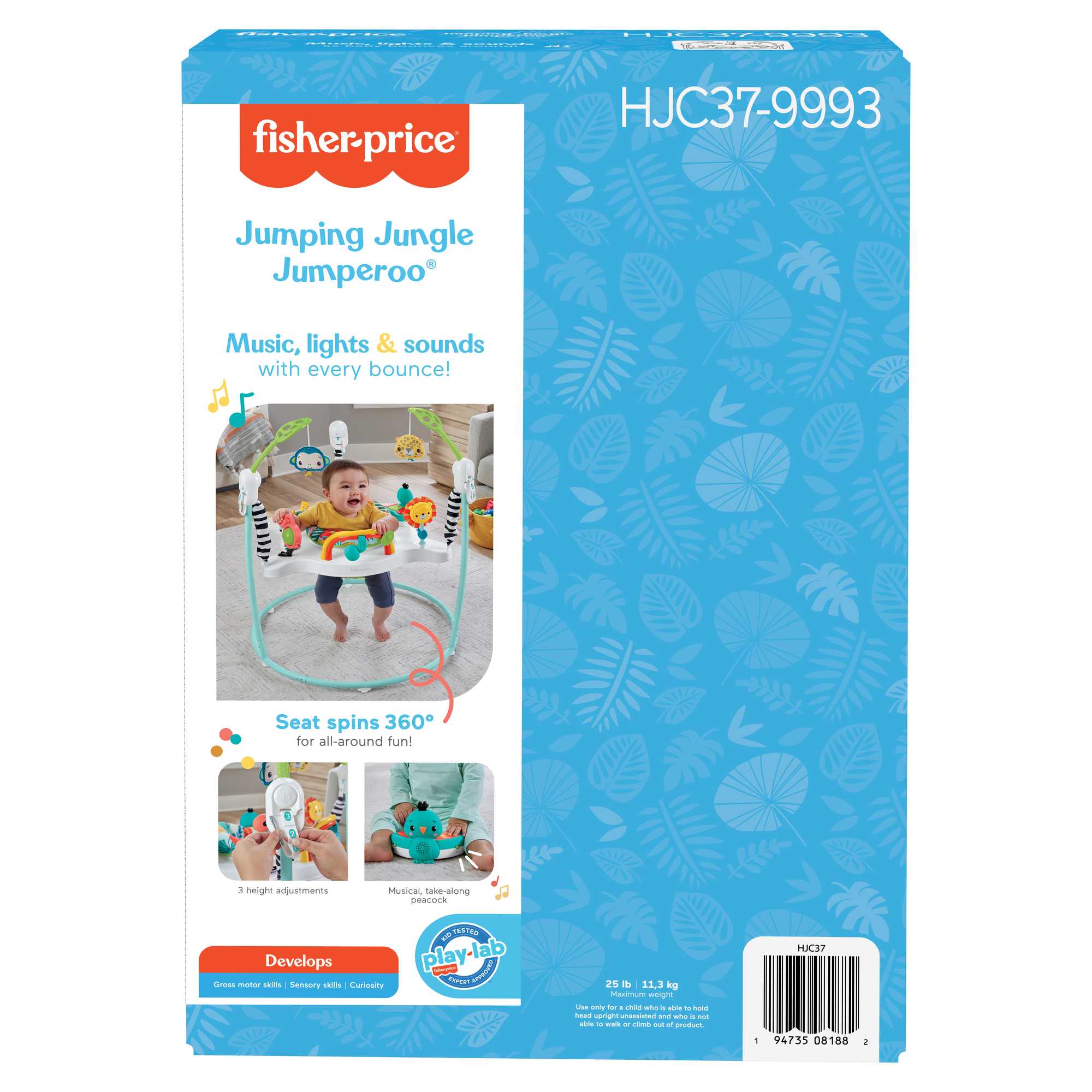 Fisher-Price Jumperoo Baby Activity Center With Lights And Sounds. Jumping Jungle - Image 6