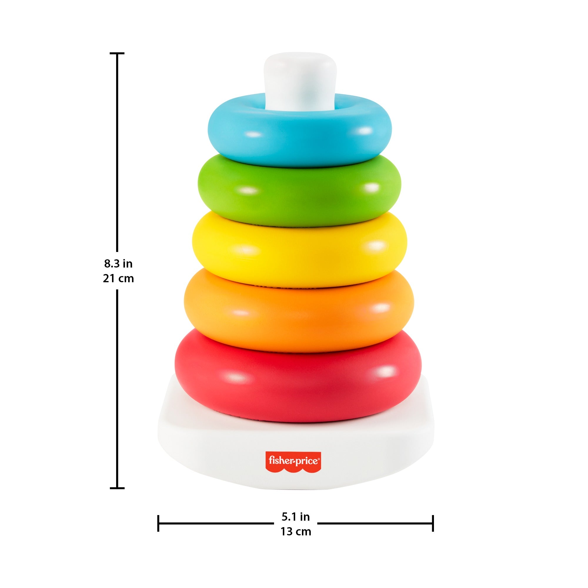 Fisher-Price Rock-A-Stack Ring Stacking Toy For infants. Made With Plant-Based Materials - Image 5