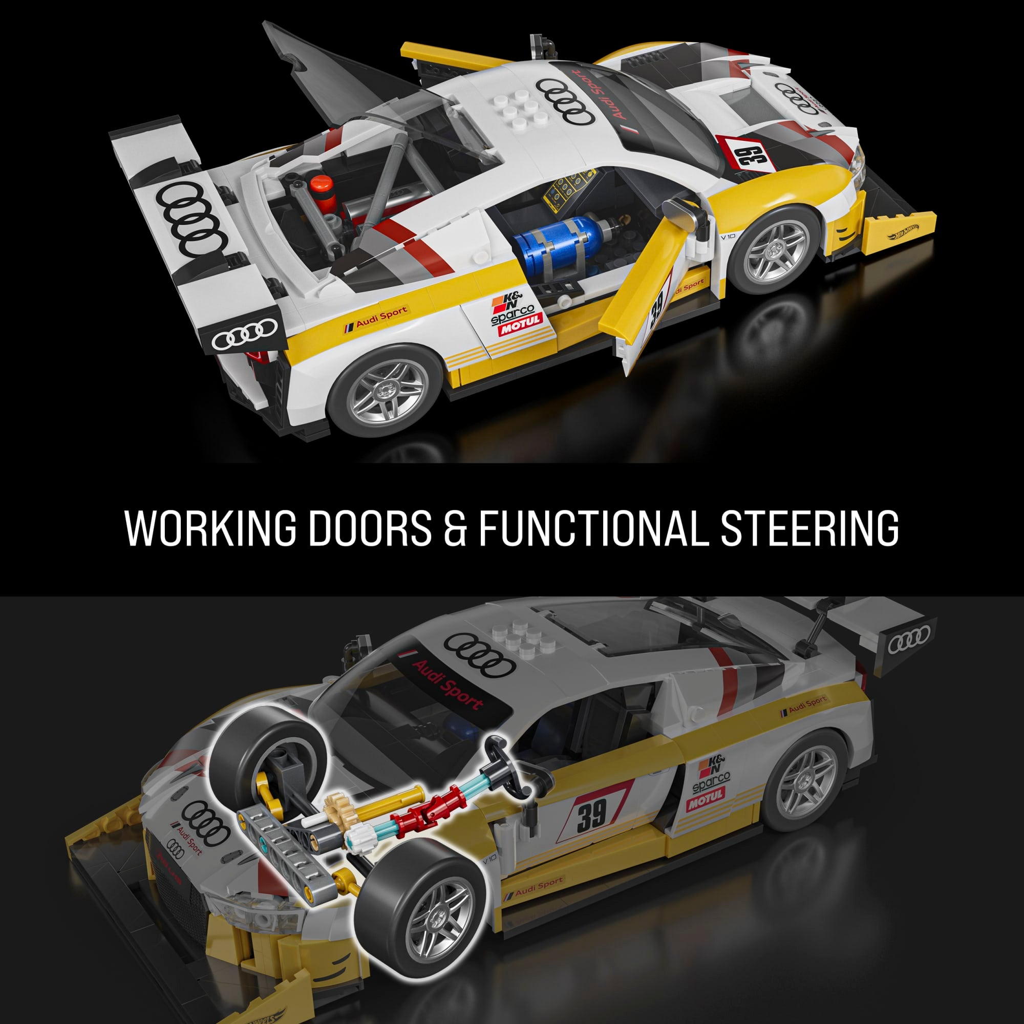 Mattel Brick Shop Hot Wheels '15 Audi R8 Lms Building Toy Kit (820 Pieces). For Collectors - Image 6
