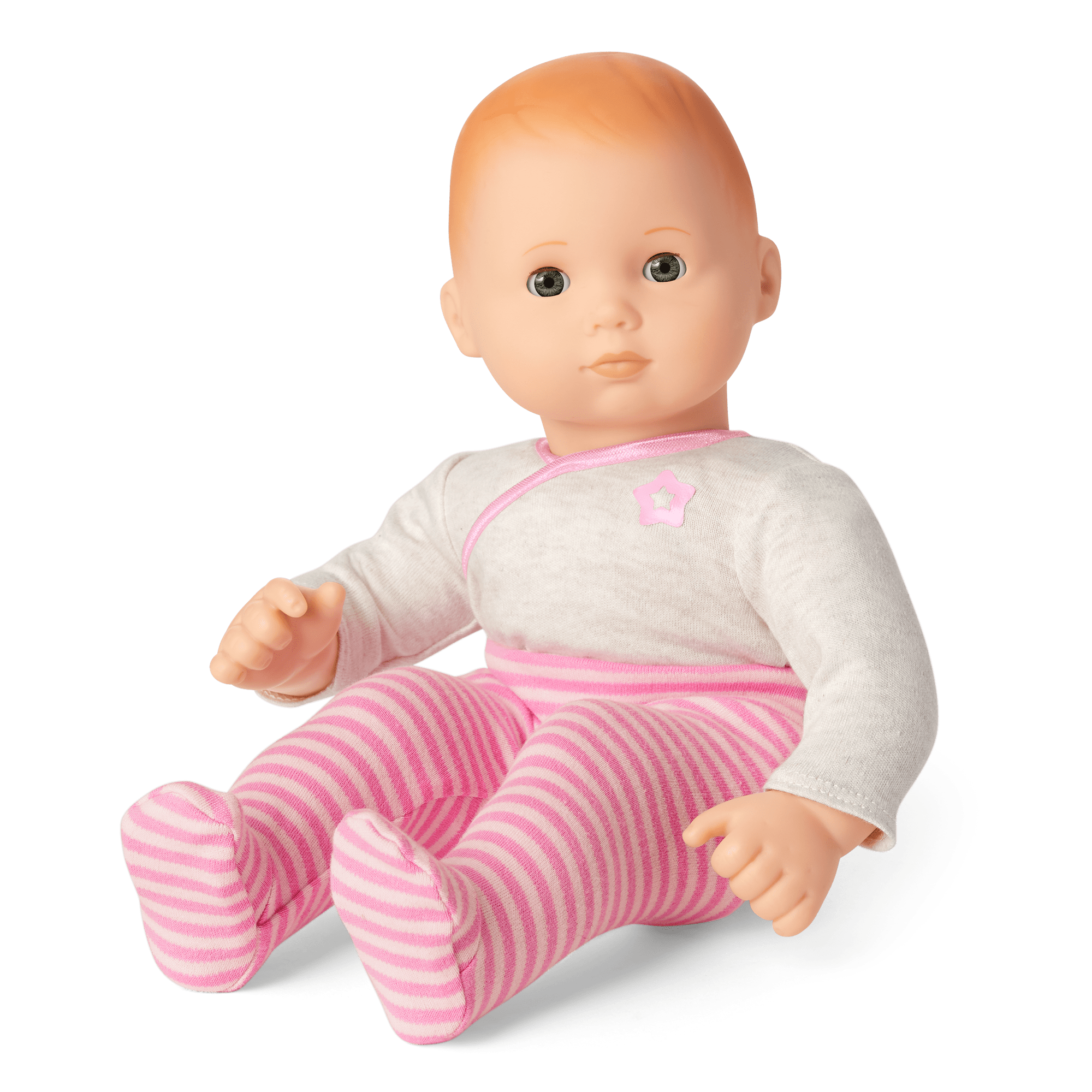 Bitty Baby® Doll #6 with red hair in Pretty Pink