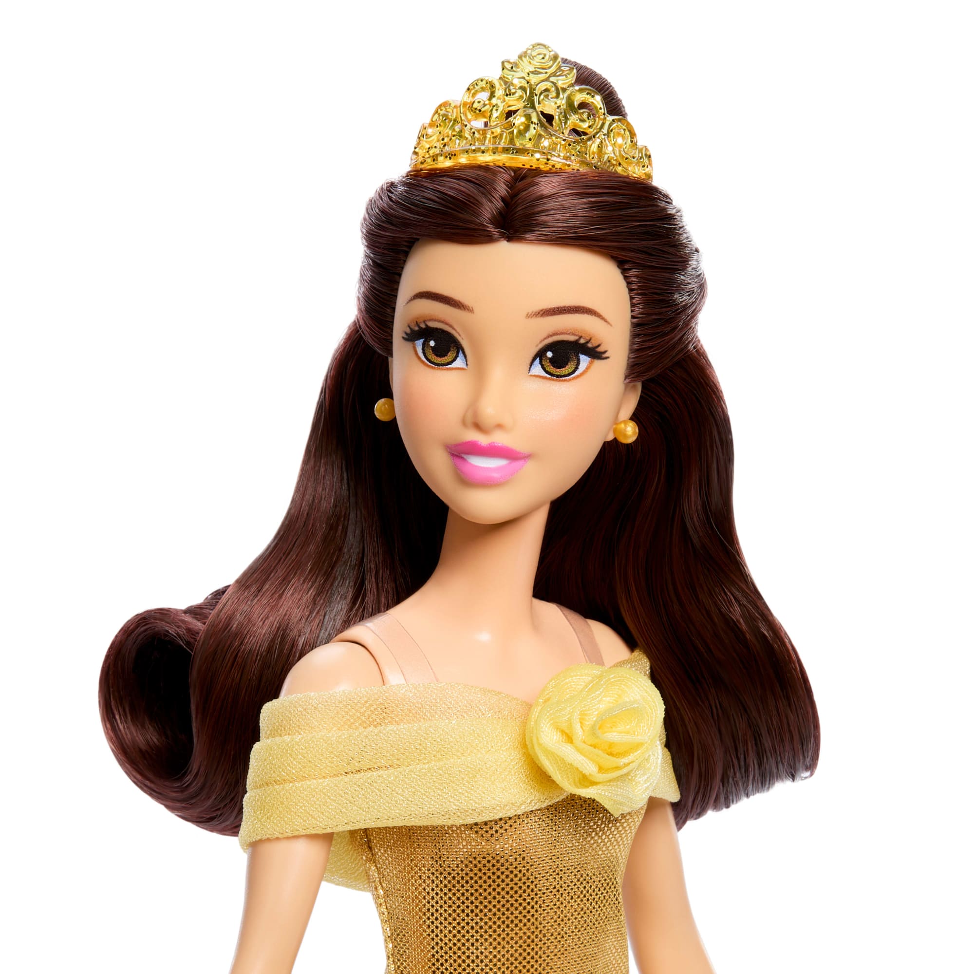 Disney Princess Enchanted Stories Belle Fashion Doll With Sparkling Dress & Accessories. Posable - Image 3
