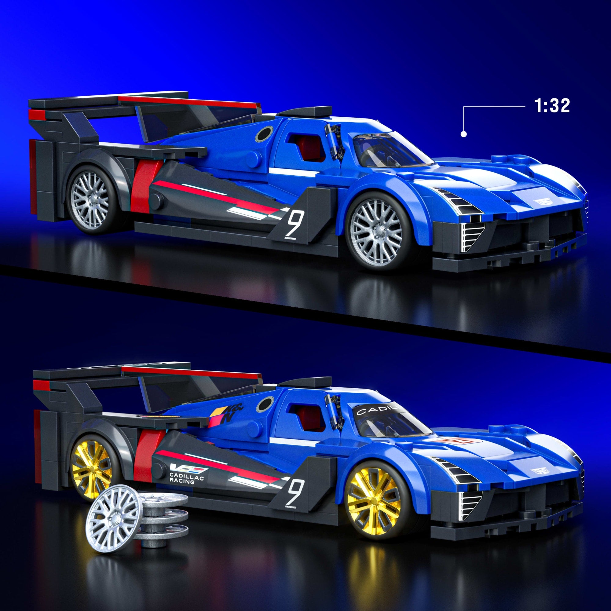 Mattel Brick Shop Hot Wheels Juguete de Construcción Speed Cadillac Project GTP Hypercar - Image 3