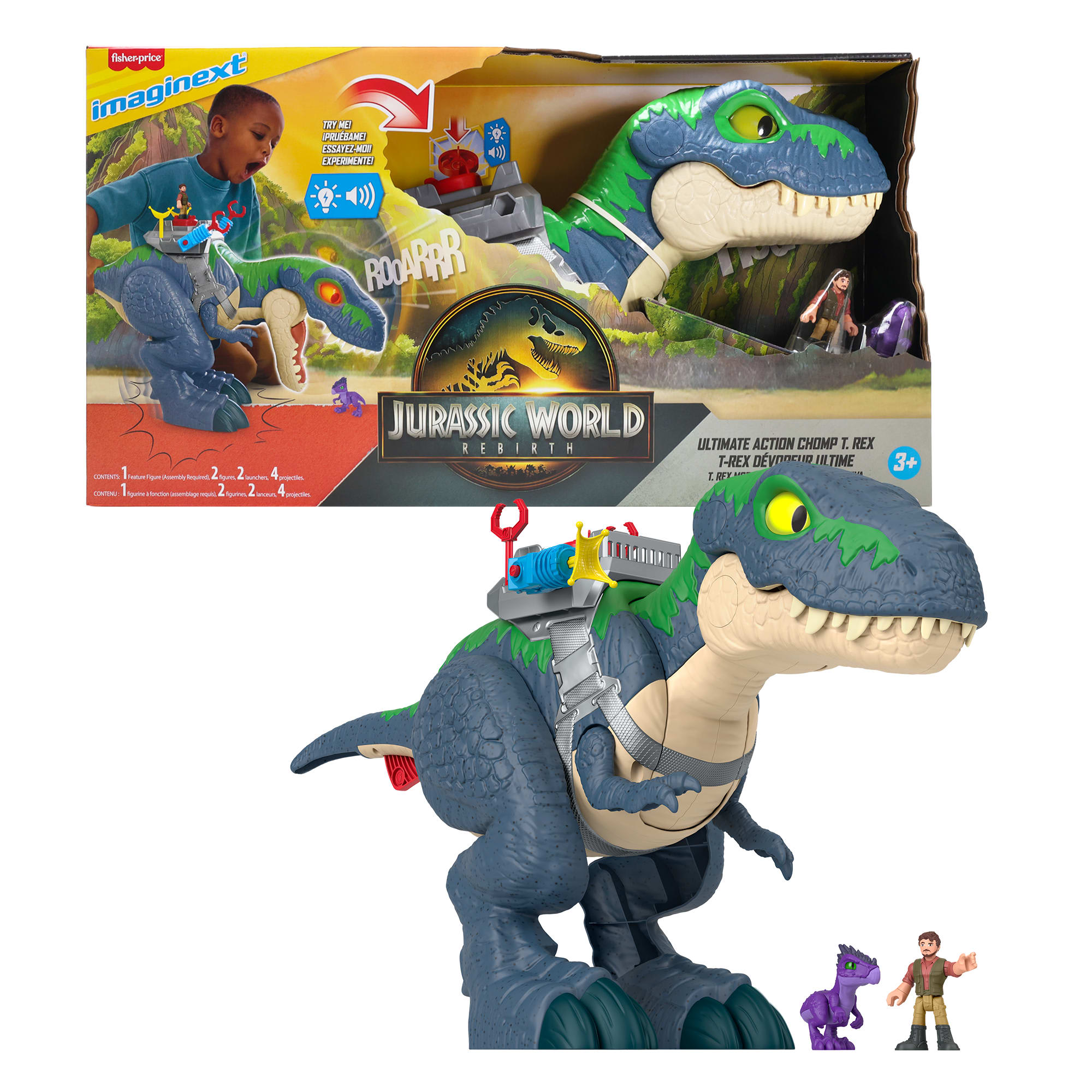 Imaginext Jurassic World Dinossauro de Brinquedo Ultimate T. Rex com Luzes e Sons - Image 6