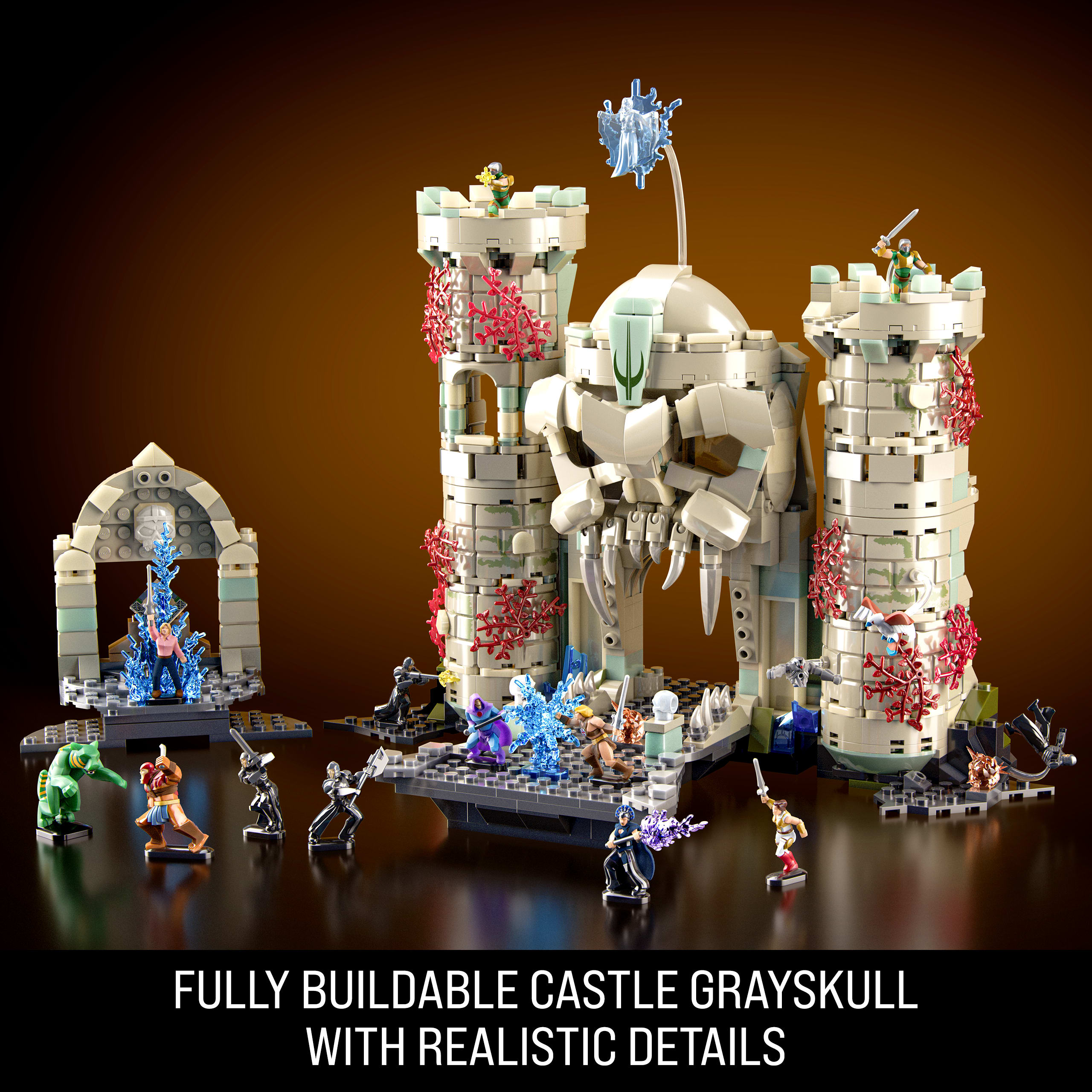 Mattel Brick Shop Masters Of The Universe Battle Of Castle Grayskull Building Toy Kit (867 Pieces). For Collectors - Image 4