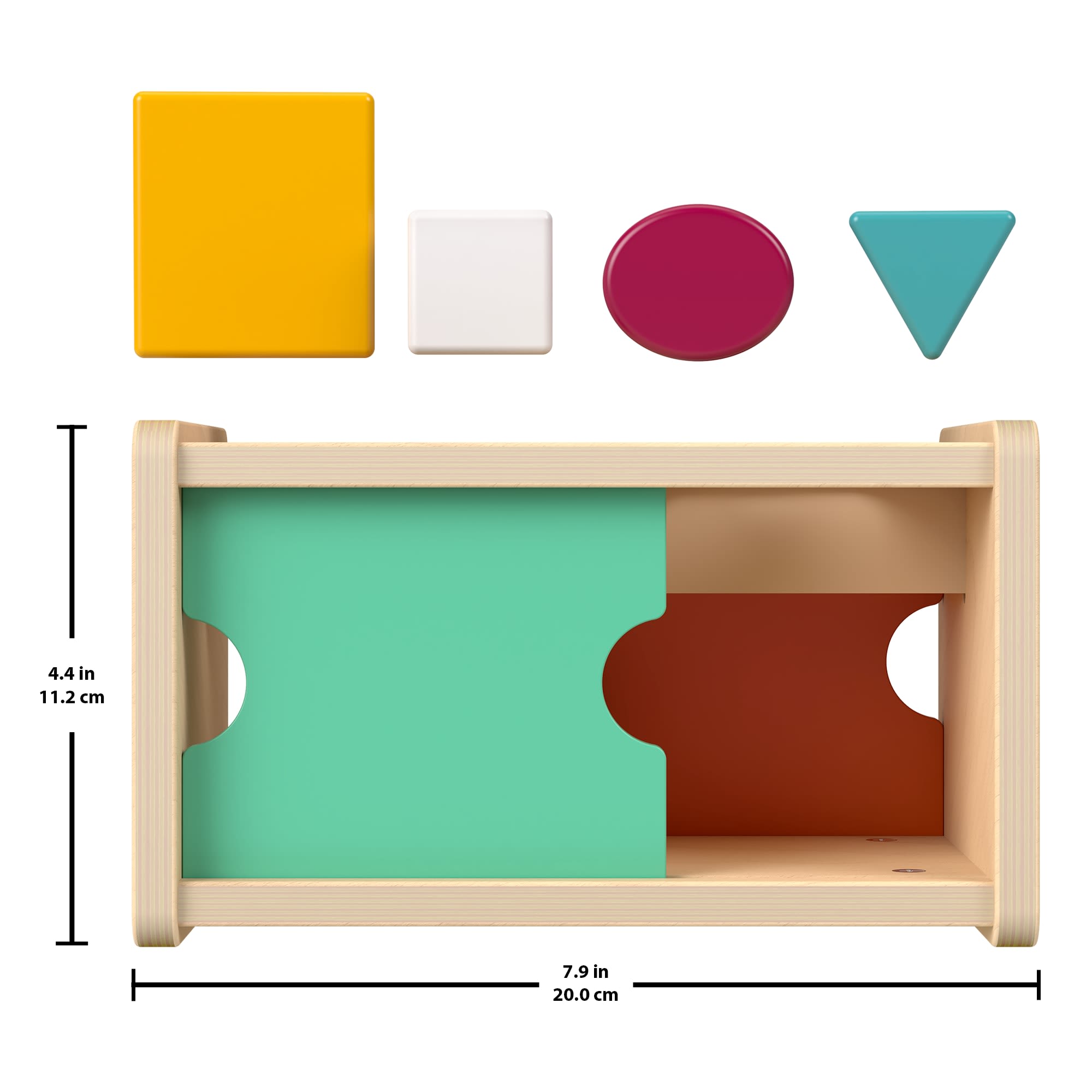 Fisher-Price Montessori Wooden Sort & Find Object Permanence Box. Baby Learning Toy - Image 5