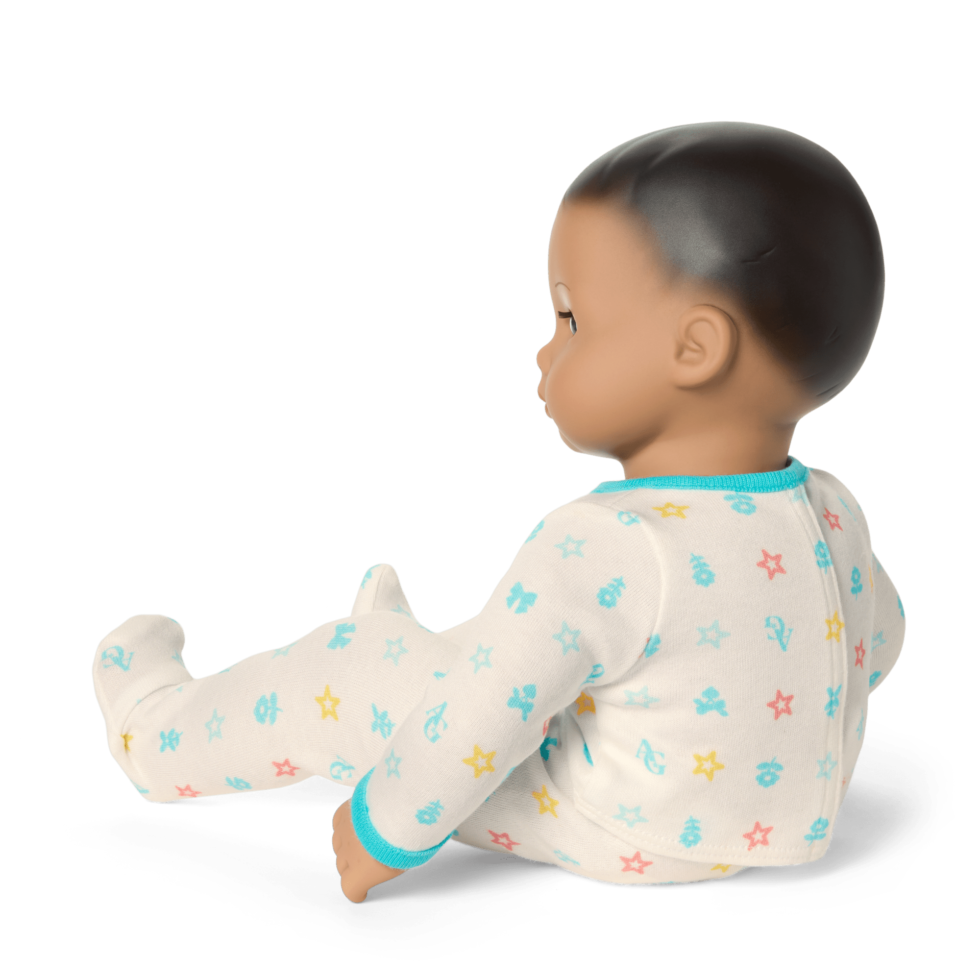 Bitty Baby® Doll #5 with dark-brown hair in Pastel Blue - Image 4