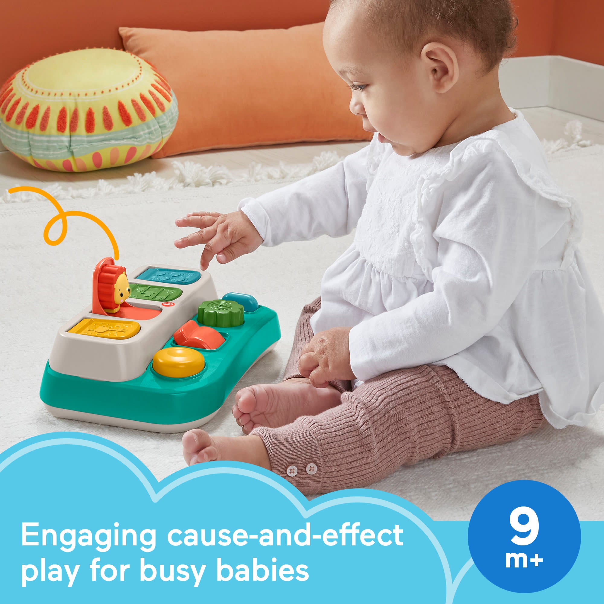 Fisher-Price Busy Buddies Pop-Up Infant Fine Motor Toy For Ages 9+ Months - Image 2