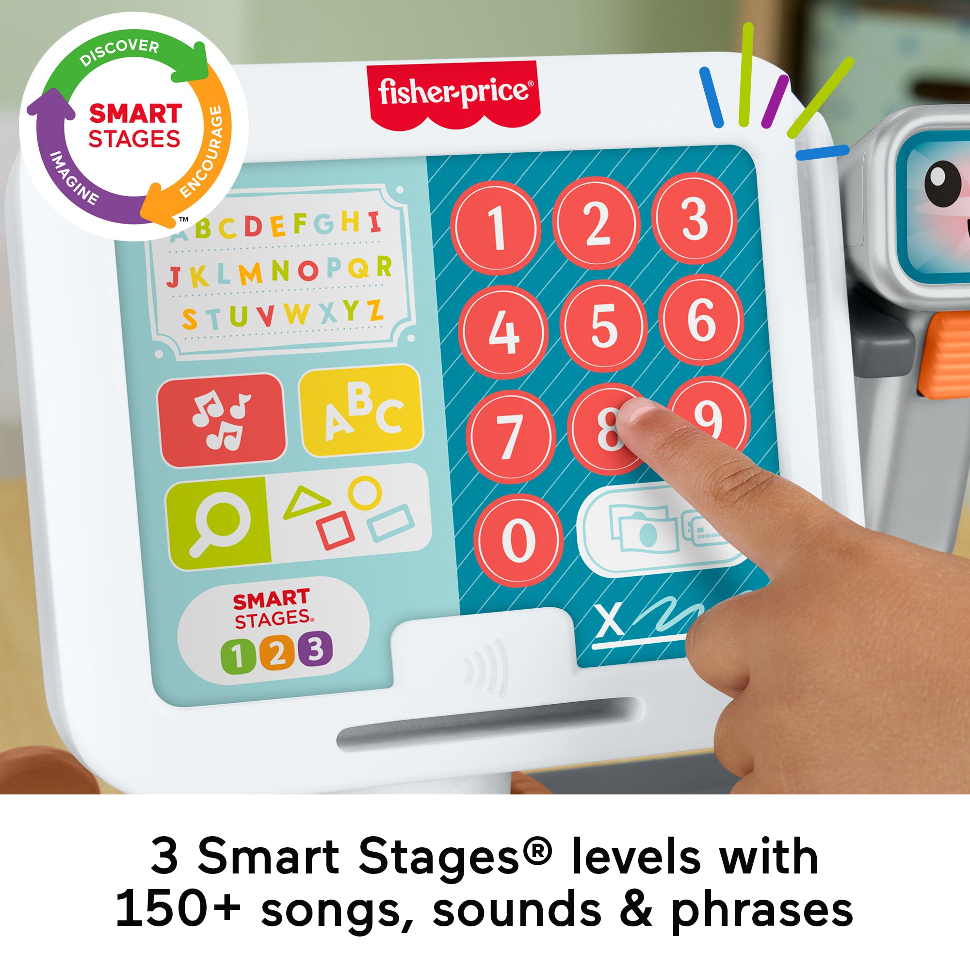 Fisher-Price Laugh & Learn Count & Shop Cash Register Electronic Toddler Learning Toy. 20 Pieces - Image 3