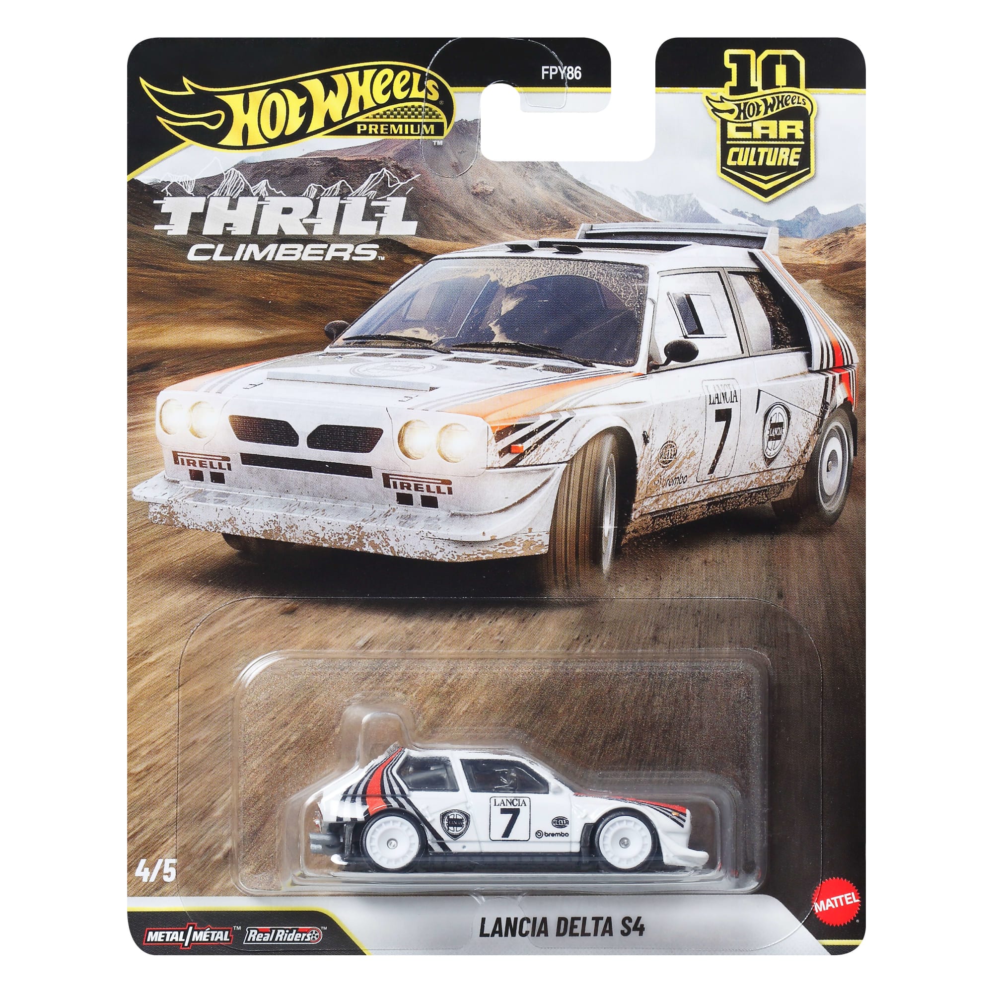 Hot Wheels Car Culture Premium 1:64 Scale Die-Cast Toy Lancia Delta S4. Collectible Vehicle - Image 6