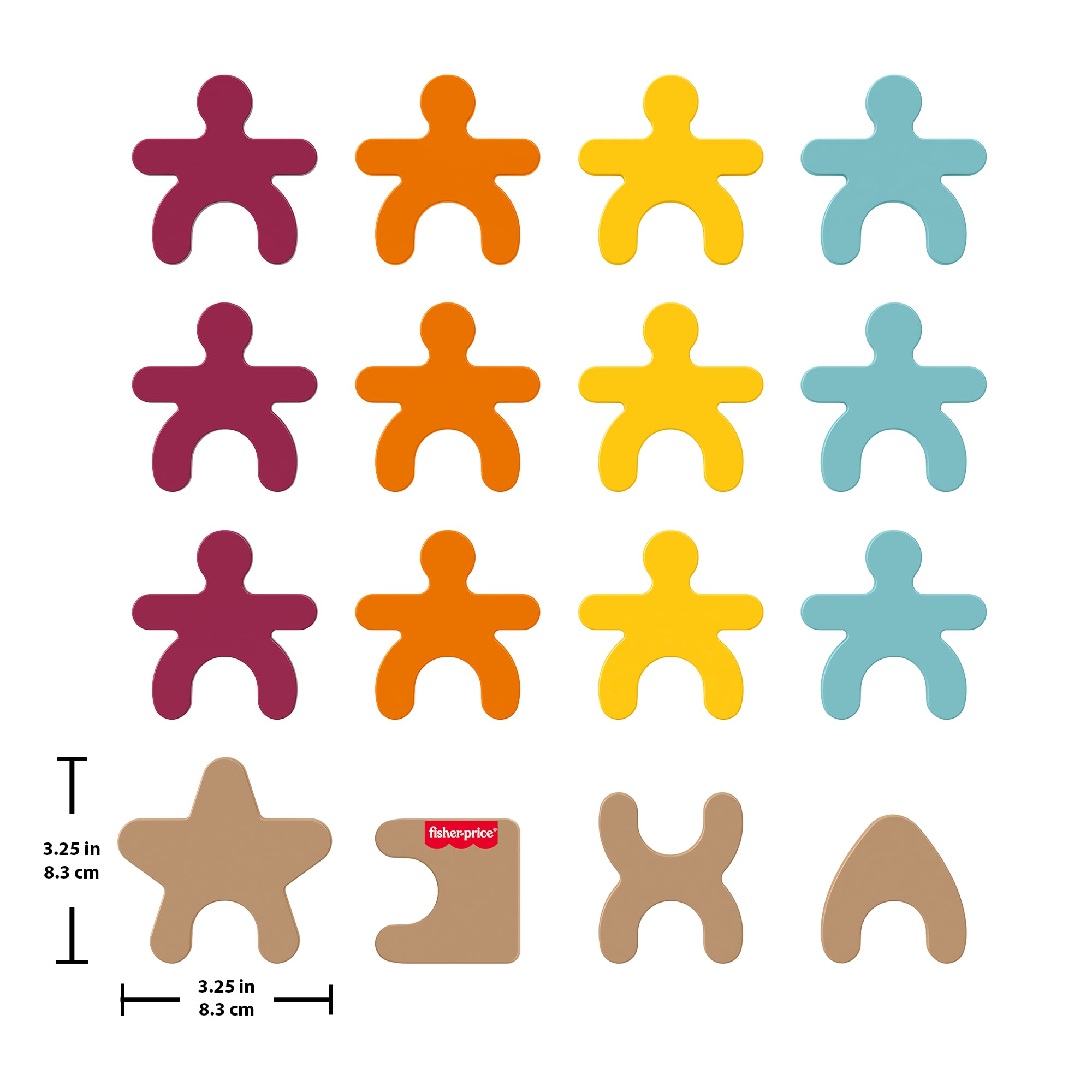 Fisher-Price Montessori Wooden Stacking Shapes Set Of 16 Wood Pieces For Toddlers & Kids - Image 4