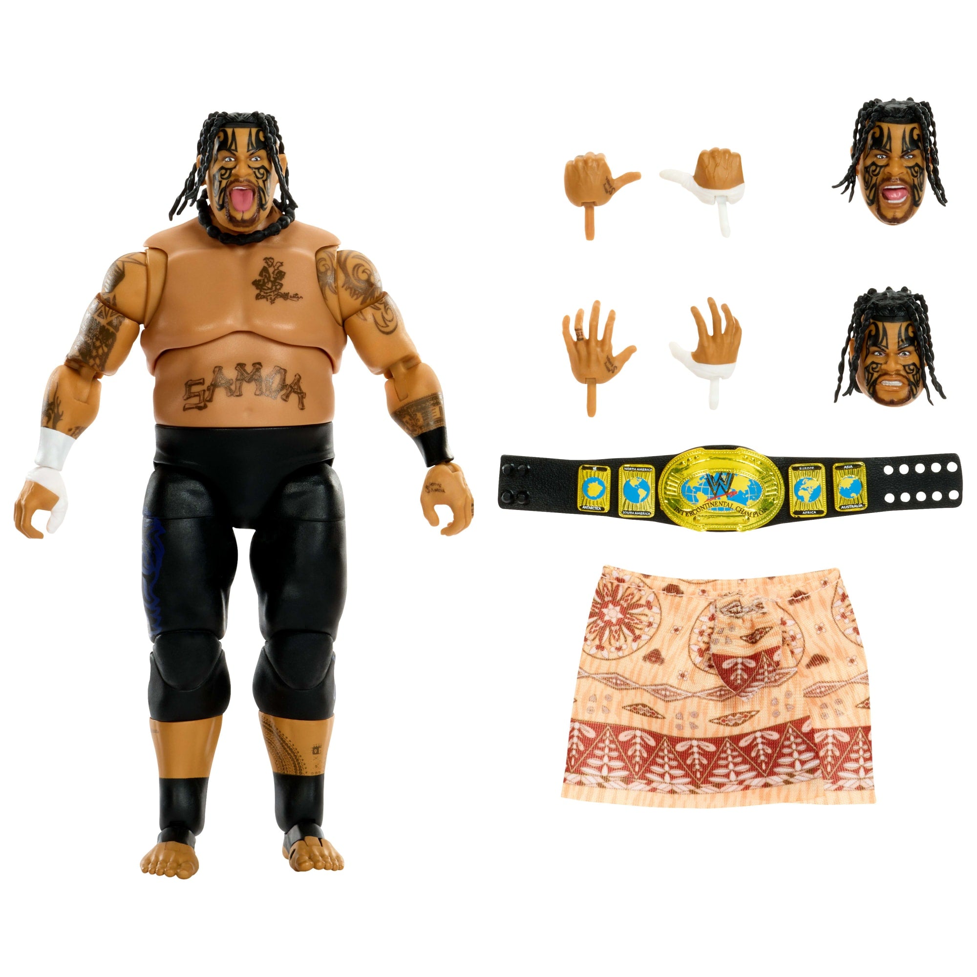 WWE Ultimate Edition Umaga Action Figure & Accessories Set. 6-Inch Collectible Superstar