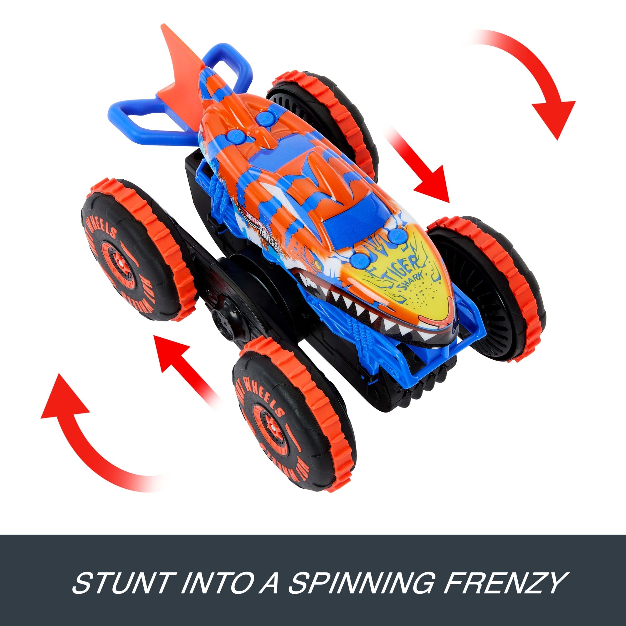 Hot Wheels Monster Trucks Tiger Shark Climber RC Vehicle. Battery-Powered Remote-Control Toy Truck - Image 4