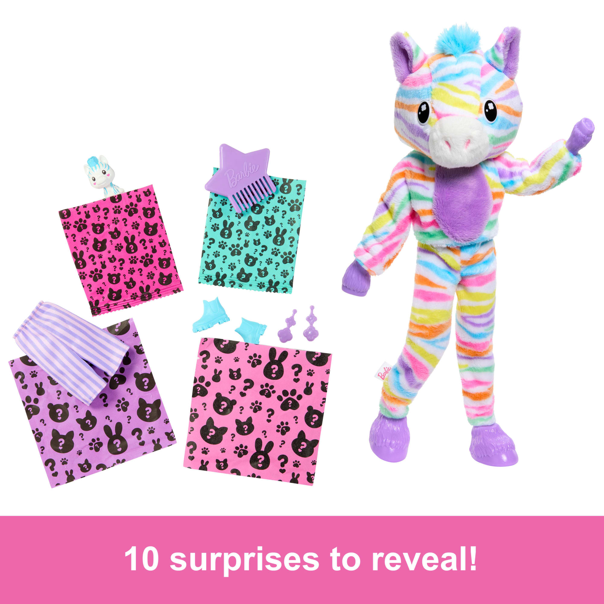 Barbie Cutie Reveal Zebra Doll & Accessories. Color Dream Series With 10 Surprises - Image 3