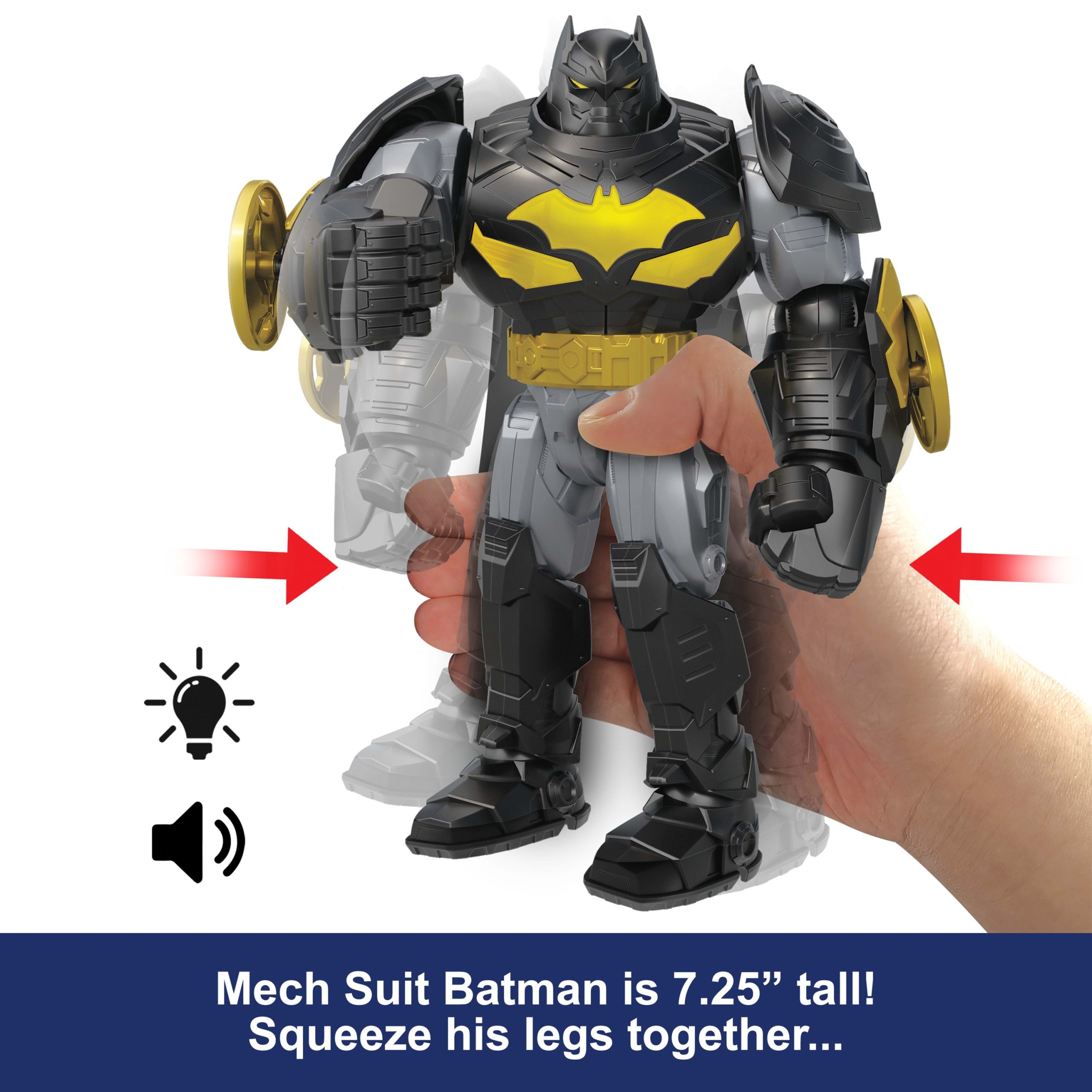 DC Premier 6.5 Inch Oversized Armored Batman Feature Figure. Battle Disc Action. Lights & Sounds - Image 3