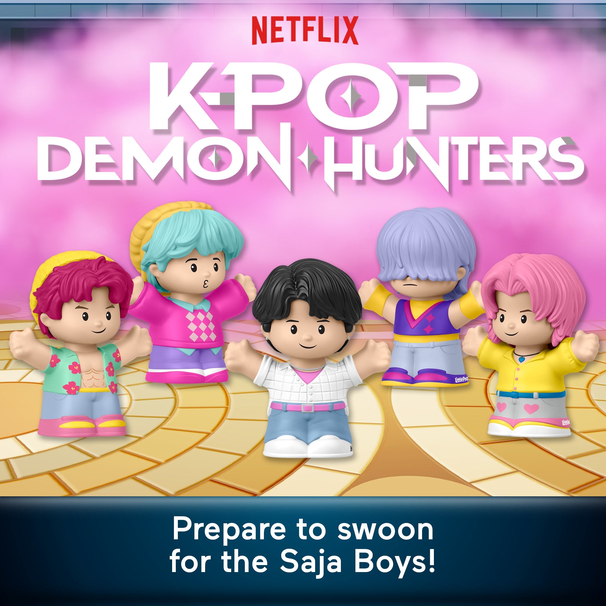 Little People Collector Kpop Demon Hunters: Saja Boys Special Edition Set. 5 Figures - Image 2