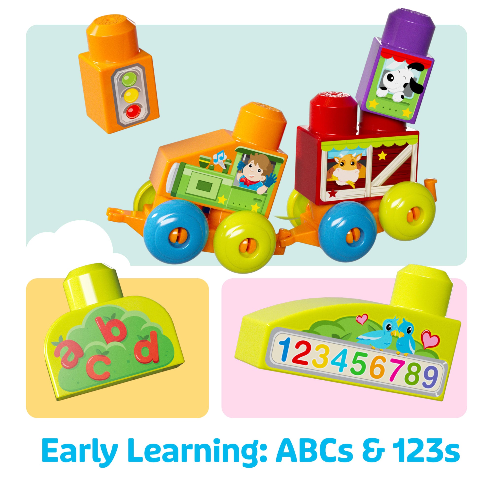 MEGA BLOKS First Builders Build 'n Learn Table Block Toy With Storage (30 Pieces) For Toddler - Image 5