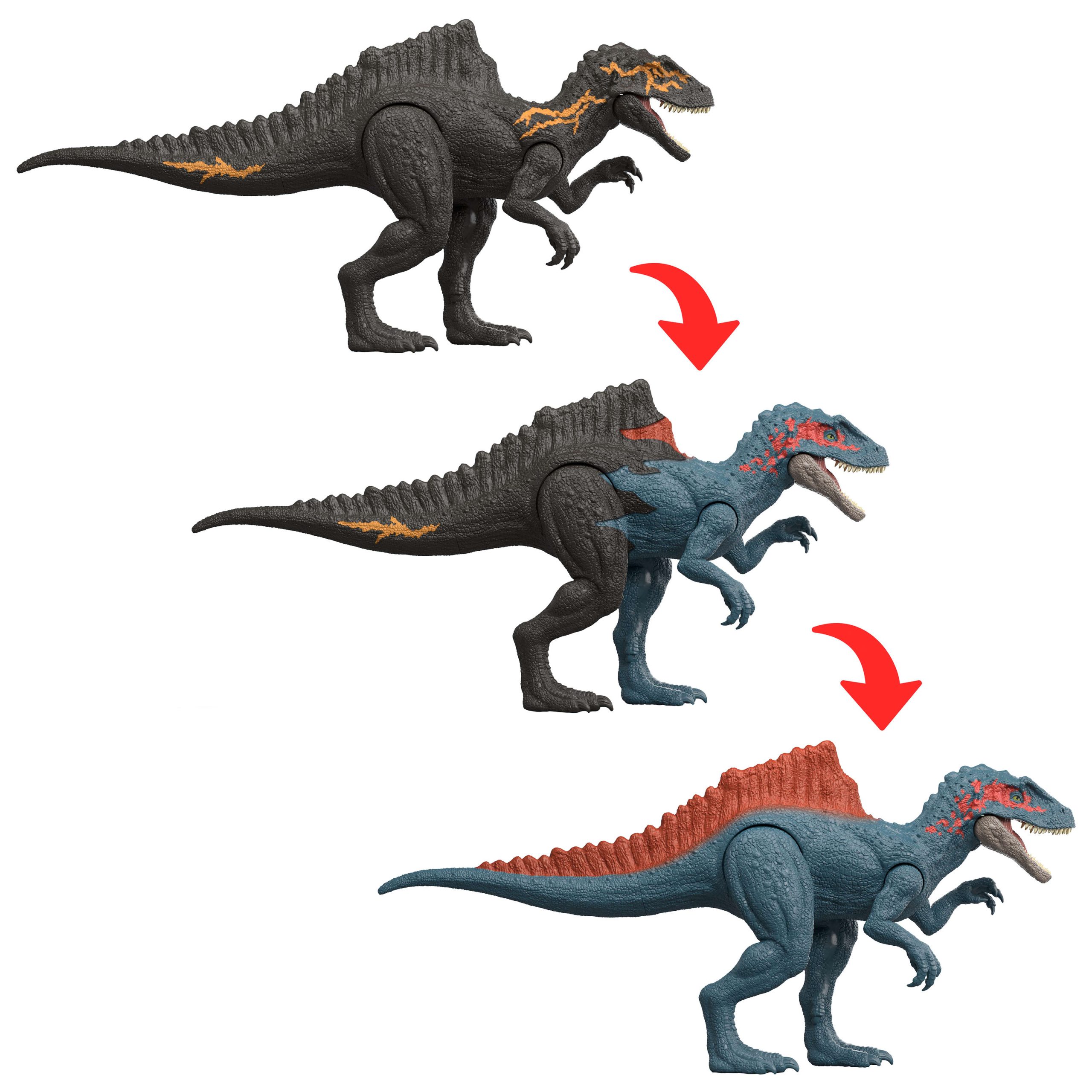 Figurine Articulée Concavenator Révélation Dino de Luxe Jurassic World. Jouet à Peler Changeant de Couleur - Image 3