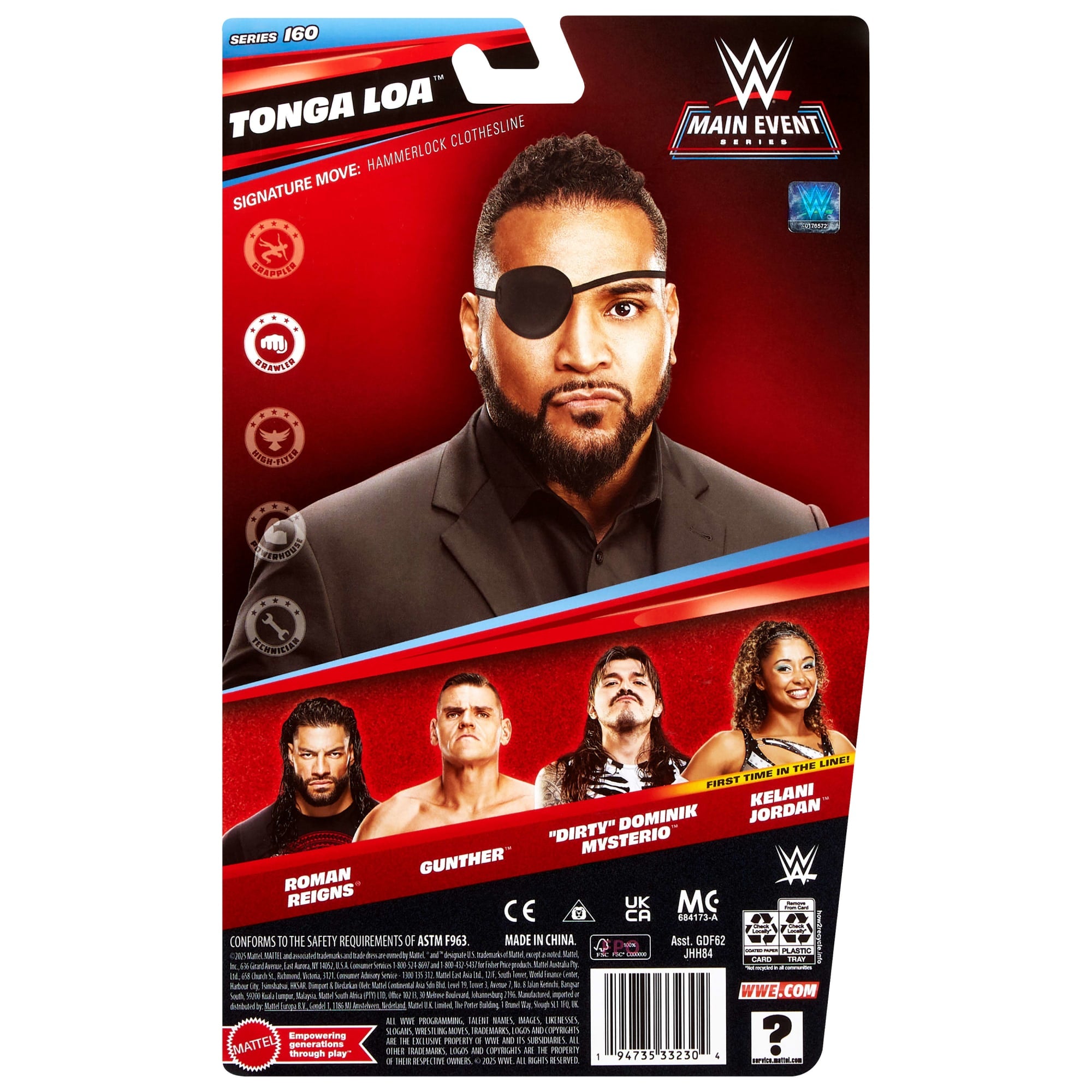 WWE Tonga Loa Action Figure. Main Event Series #160. 6-Inch Collectible With Articulation - Image 6