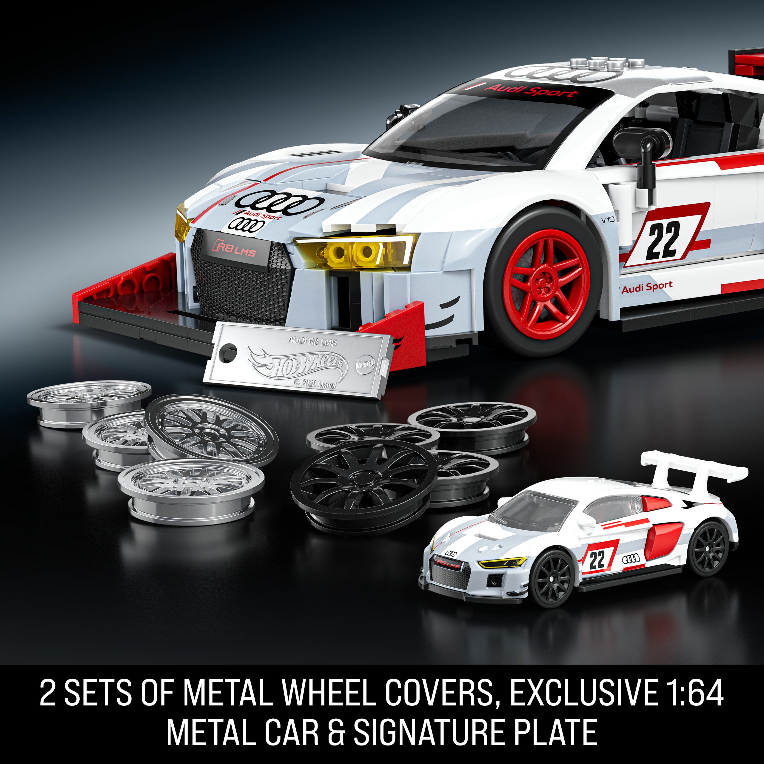 Mattel Brick Shop Hot Wheels '15 Audi R8 Lms Deluxe Version Building Toy Kit (861 Pieces). For Collectors - Image 5