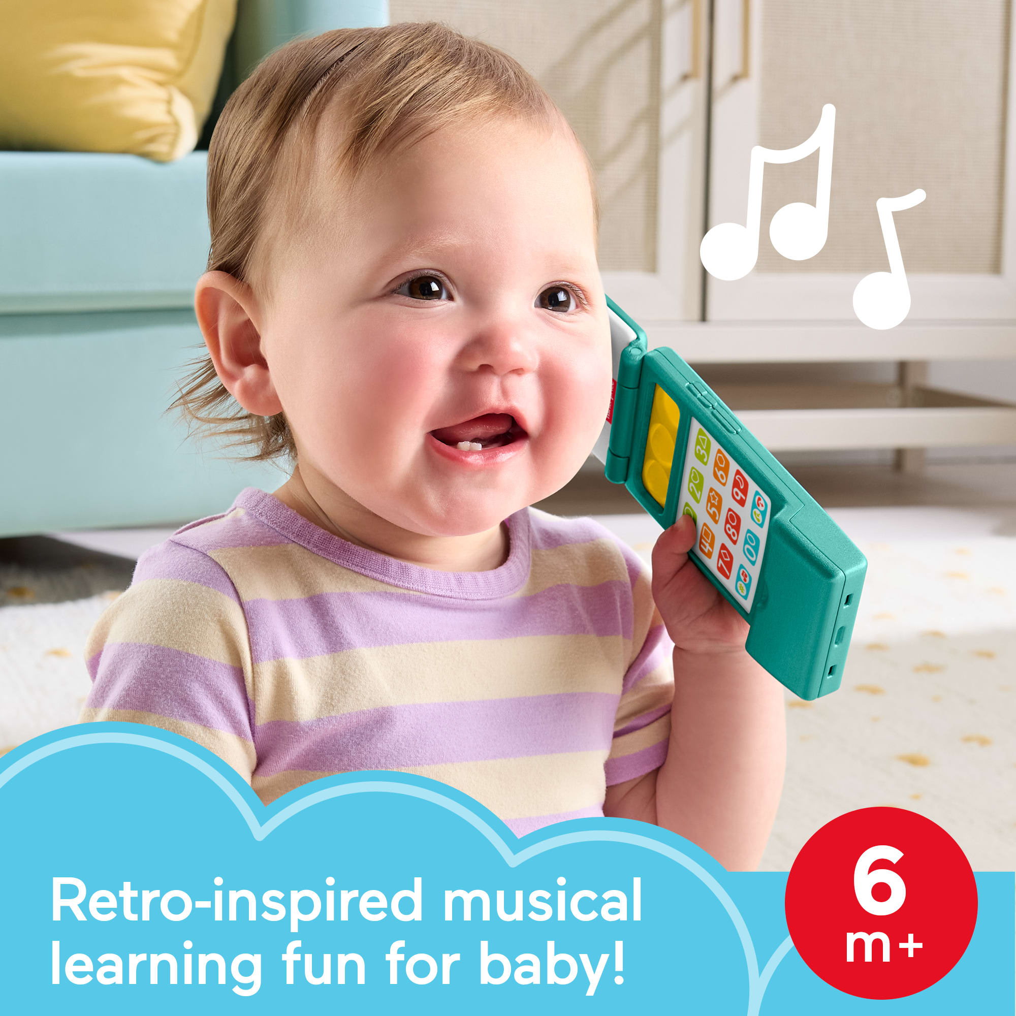 Fisher-Price Laugh & Learn Flip Phone. Baby & Toddler Musical Learning Activity Toy - Image 2