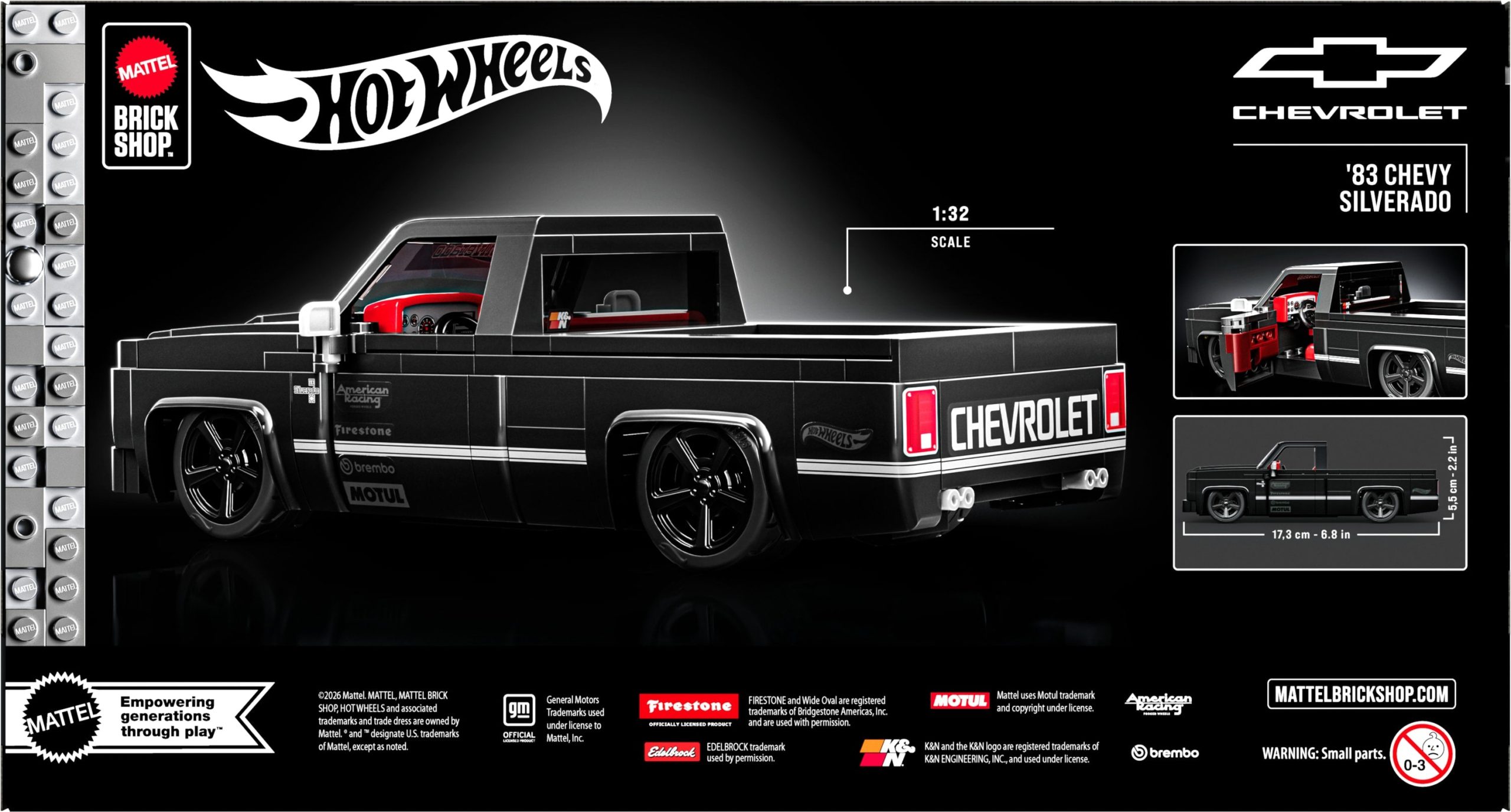 Mattel Brick Shop Hot Wheels '83 Chevy Silverado Building Set - Image 10