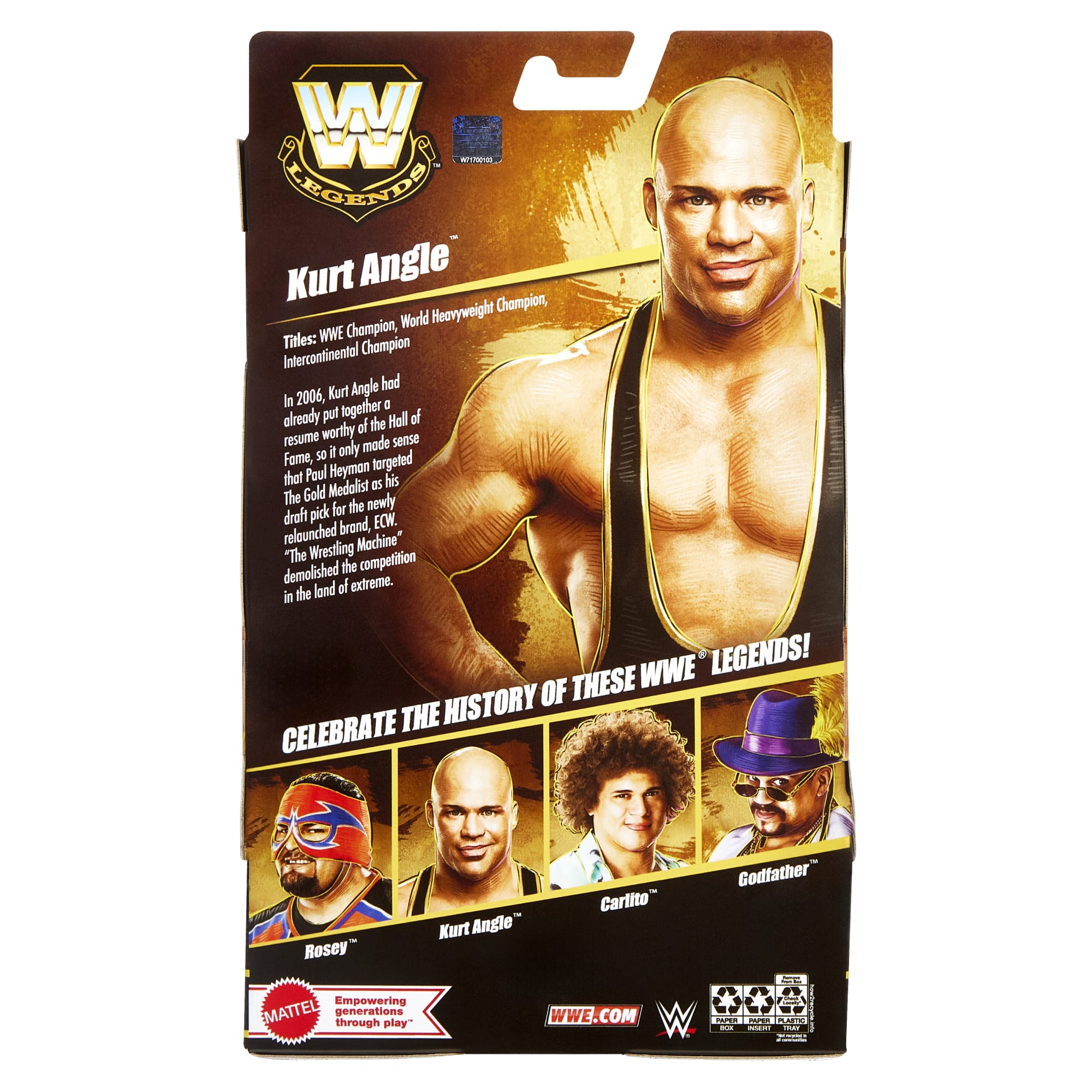 Wwe Collection Elite Legends Série 26 Figurine Kurt Angle - Image 3