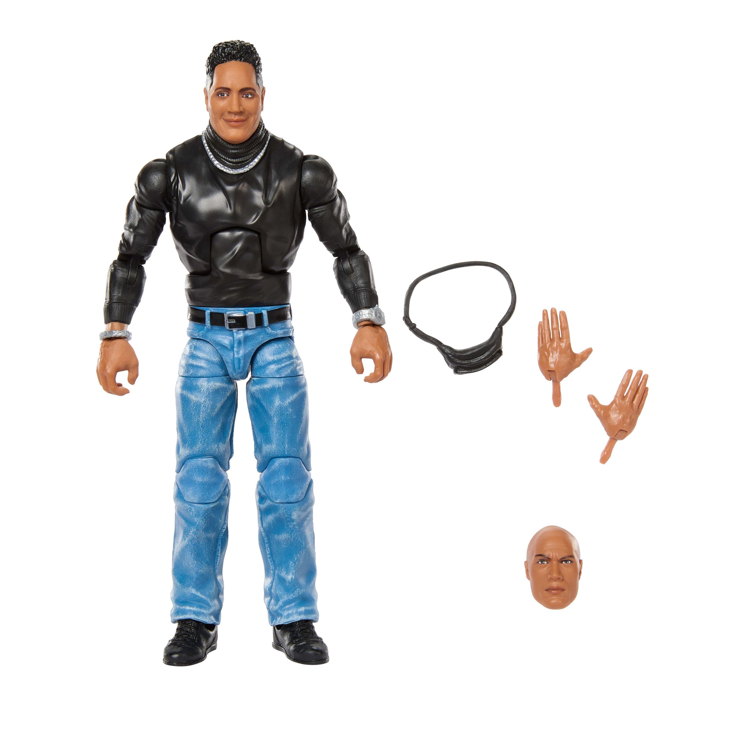 WWE Elite Collection The Rock Action Figure & Accessories. 6-inch Collectible Set