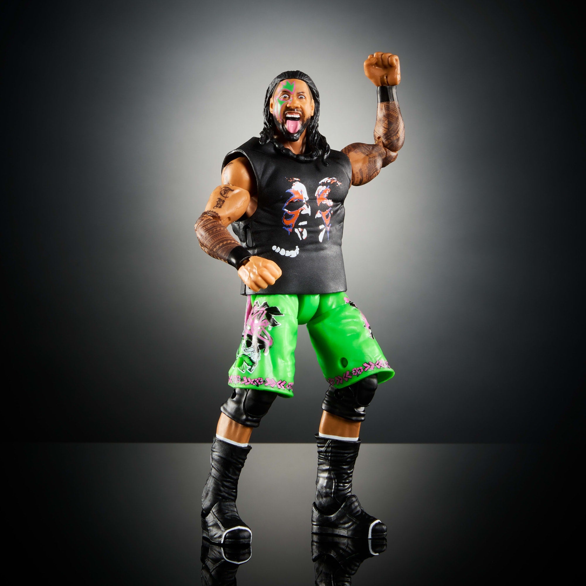 WWE Figura de Acción Elite Jimmy Uso verde - Image 5