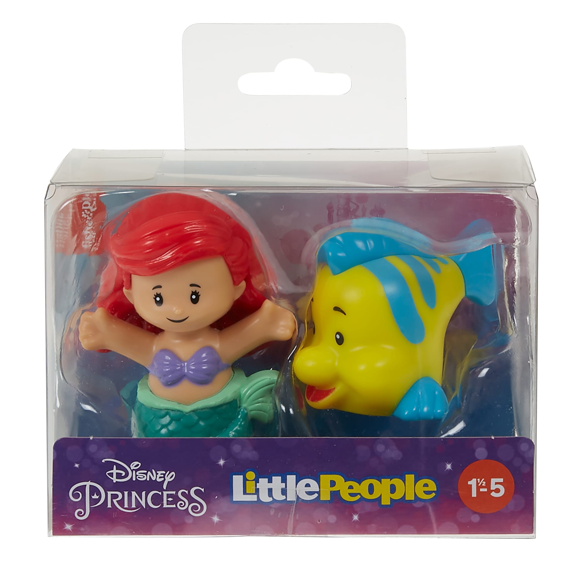 Little People Disney Princesa Juguete para Bebés Figuras de Ariel y Flounder - Image 5
