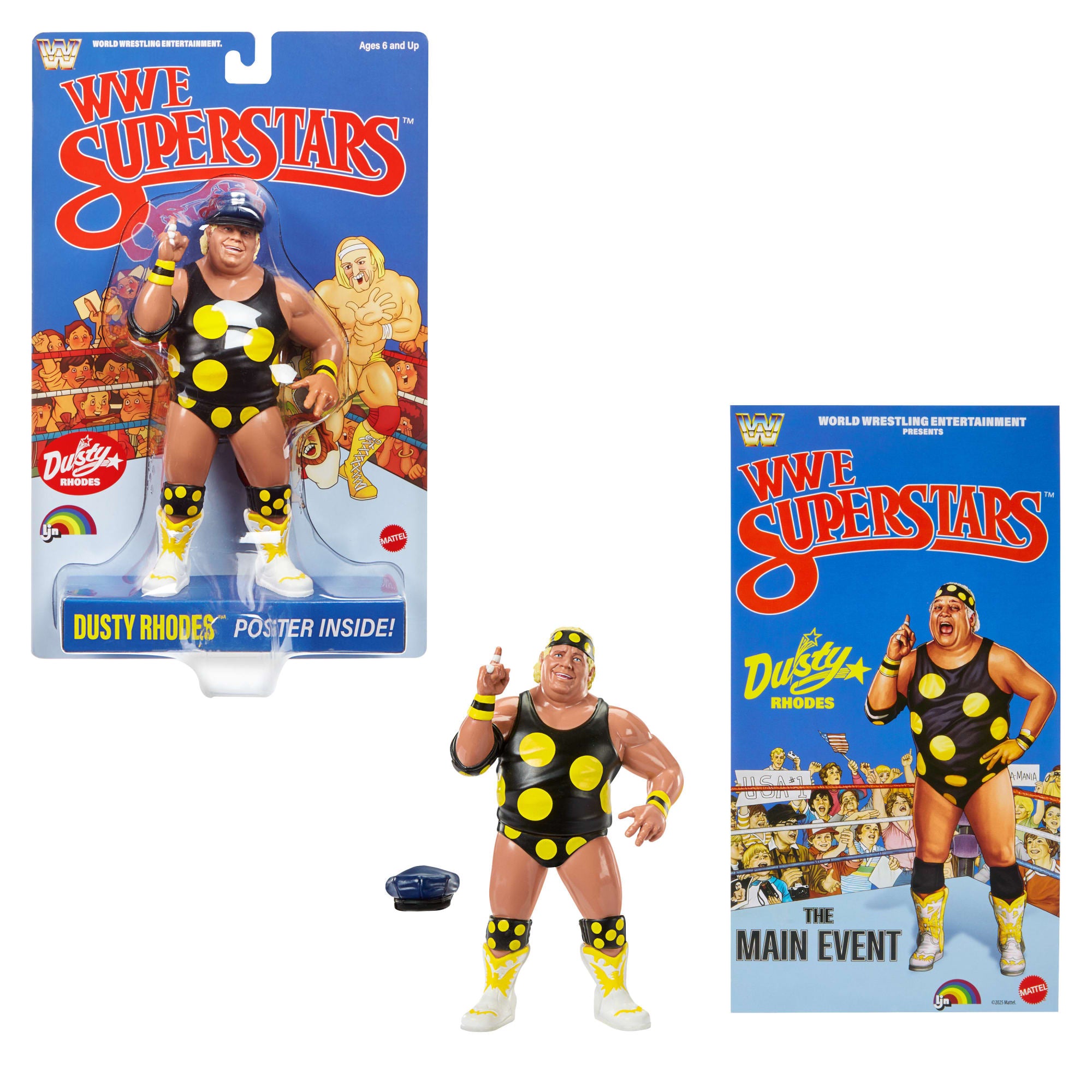 LJN WWE Superstars Dusty Rhodes Action Figure - Image 5