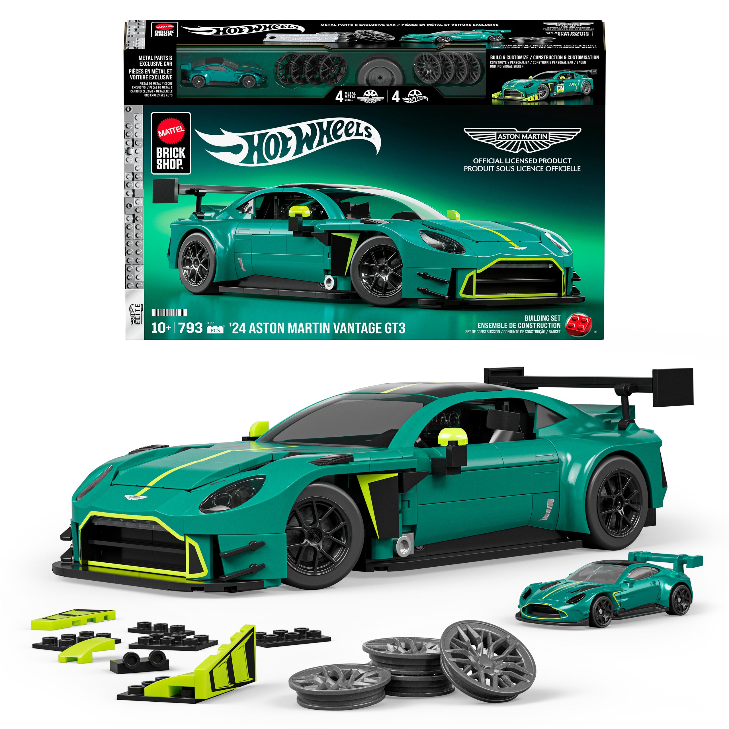 Mattel Brick Shop Mattel Brick Shop Jogo de Construção '24 Aston Martin Vantage GT3