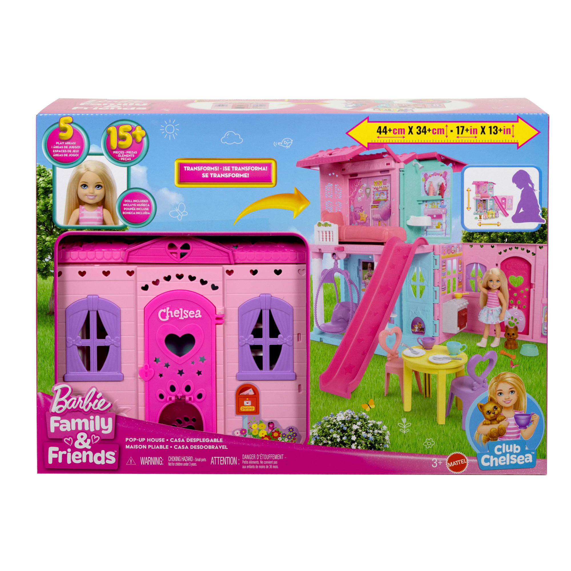 Barbie Chelsea Pop-Up Doll House With Doll & 15+ Accessories. House Expands To 17+ X 13+ inches - Image 6