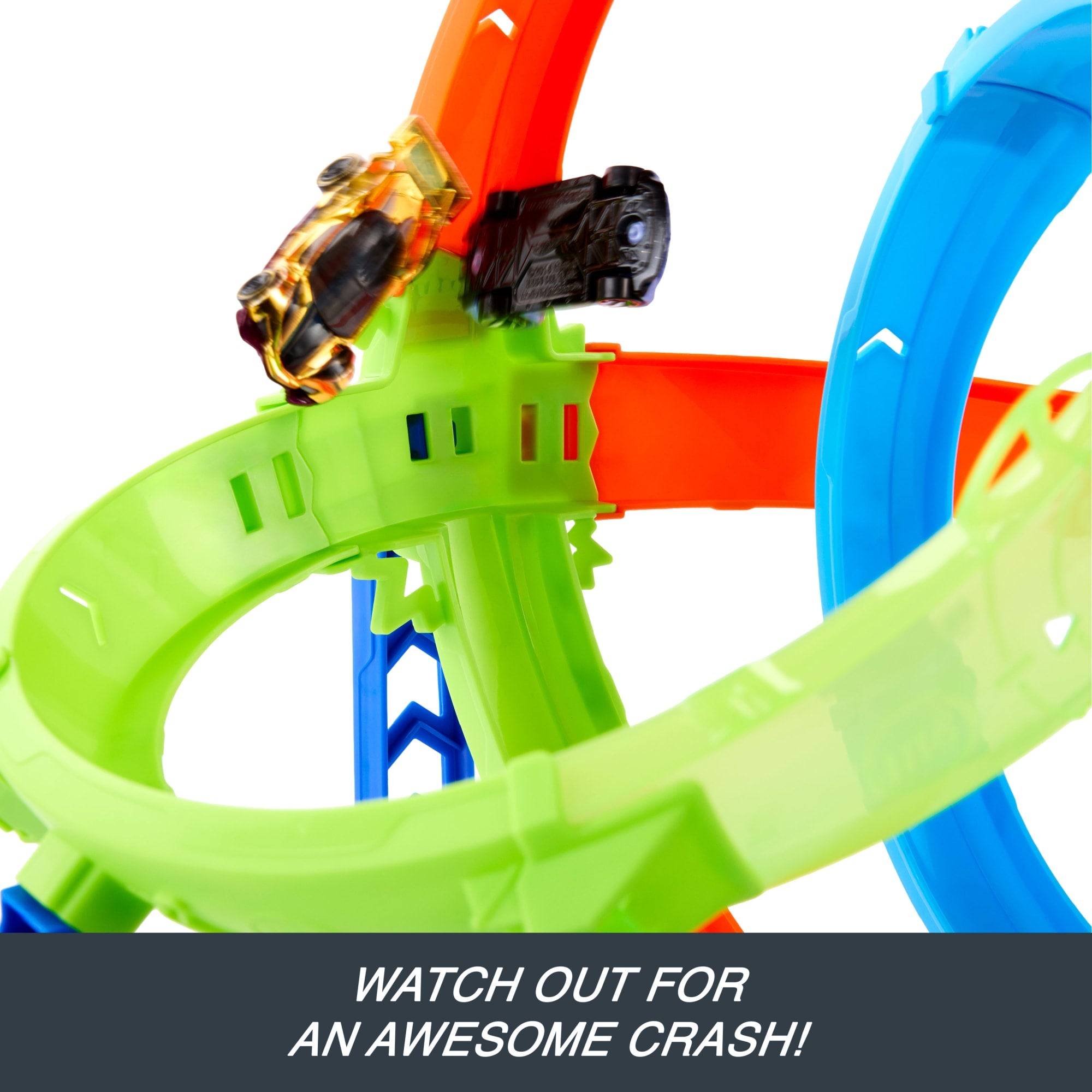 Hot Wheels Stunt Tracks Rapid Launch Cyclone Track Set & 1:64 Scale Die-Cast Toy Car - Image 5