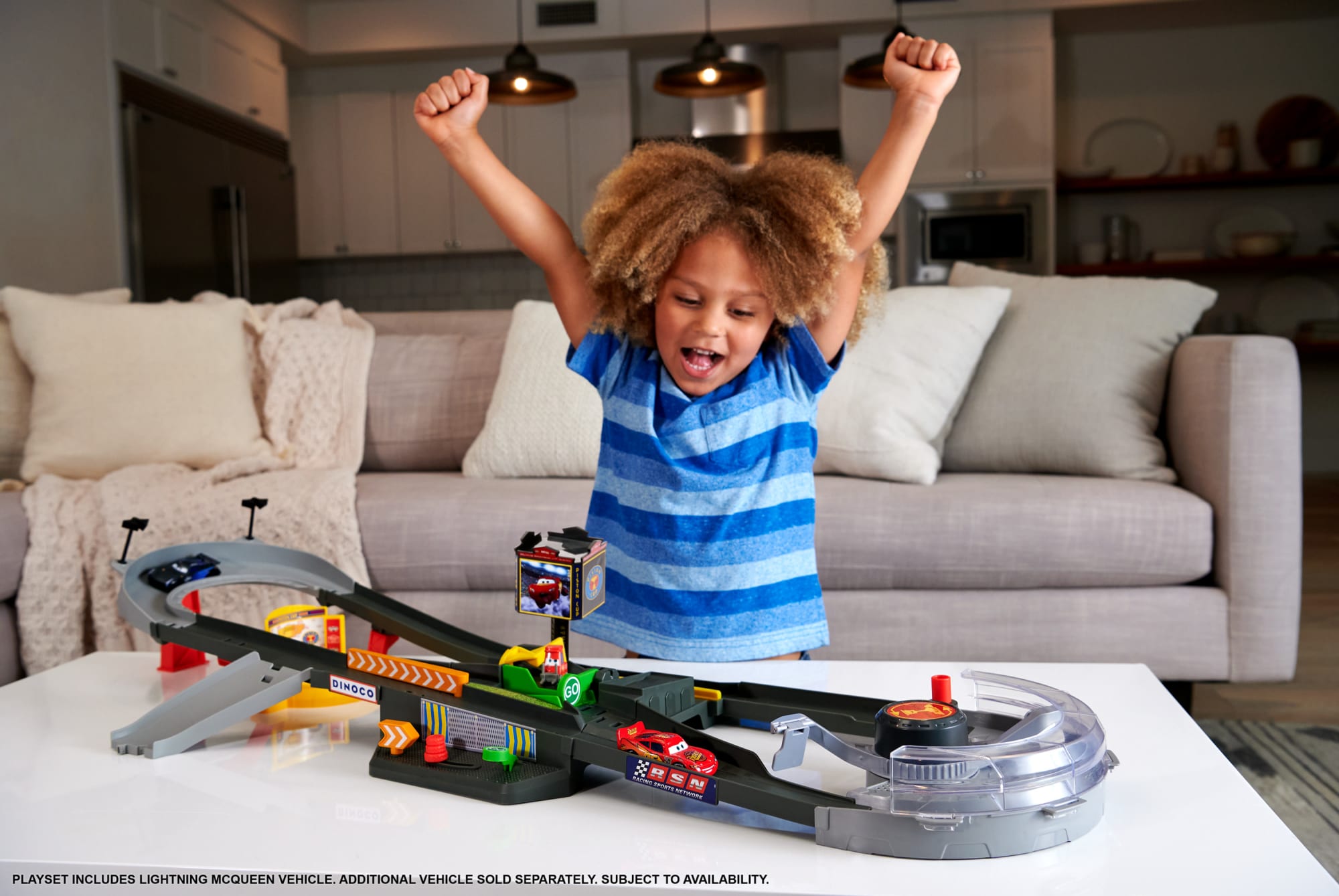 Disney And Pixar Cars Piston Cup Action Speedway Playset. 1:55 Scale Track Set With Toy Car - Image 2