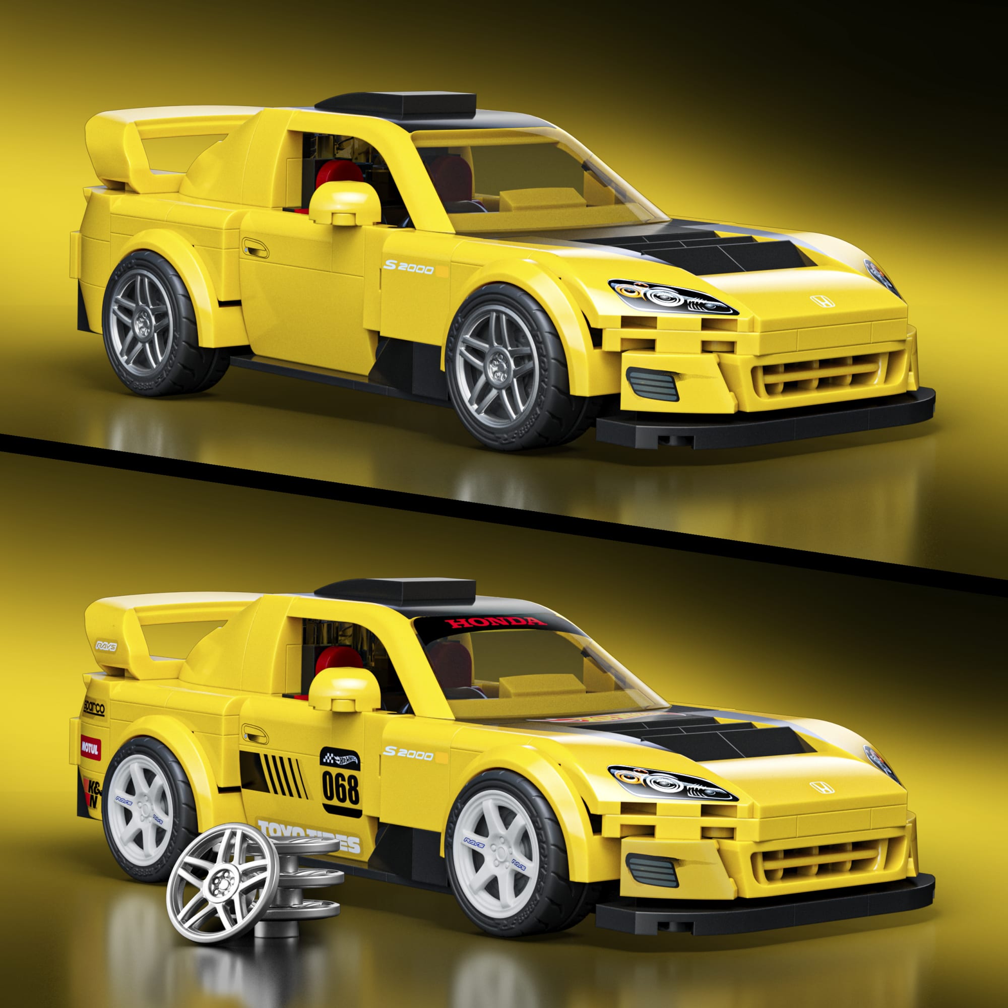 Hot Wheels Coffret Mattel Brick Shop Série Speed Honda S2000 de 2007 - Image 3