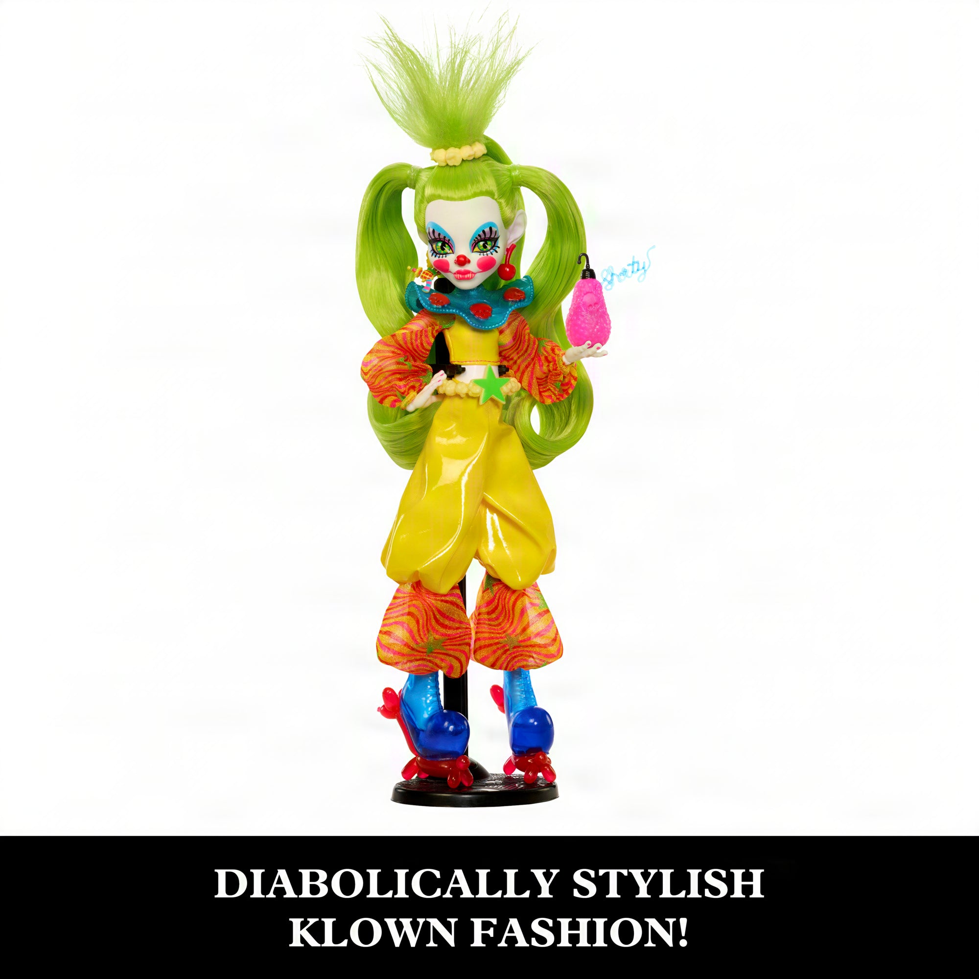 Monster High Skullector Killer Klowns From Outer Space Collectible Doll. Shorty In Yellow Outfit - Image 3