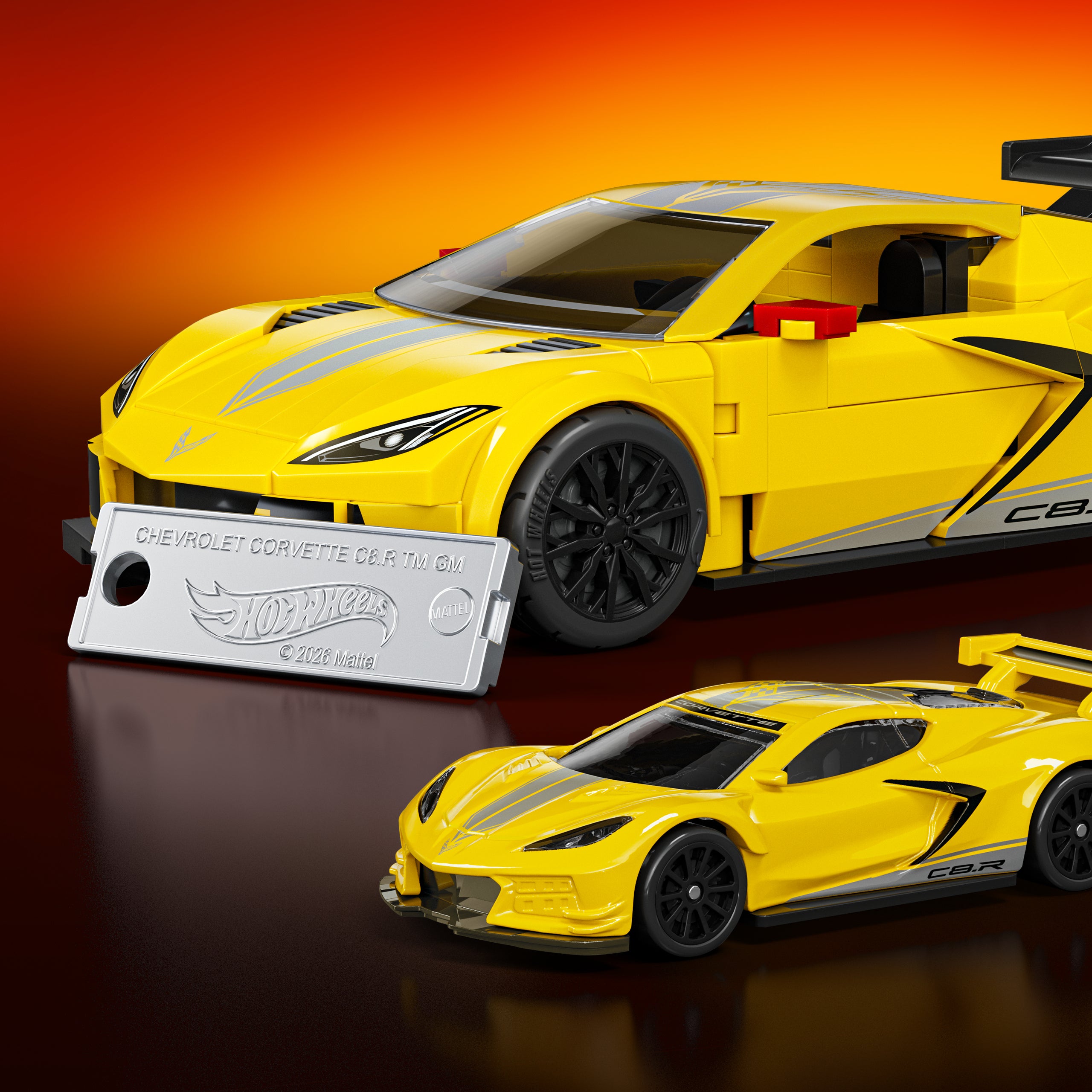 Mattel Brick Shop Hot Wheels Juguete de Construcción Speed '20 Corvette C8.R - Image 5