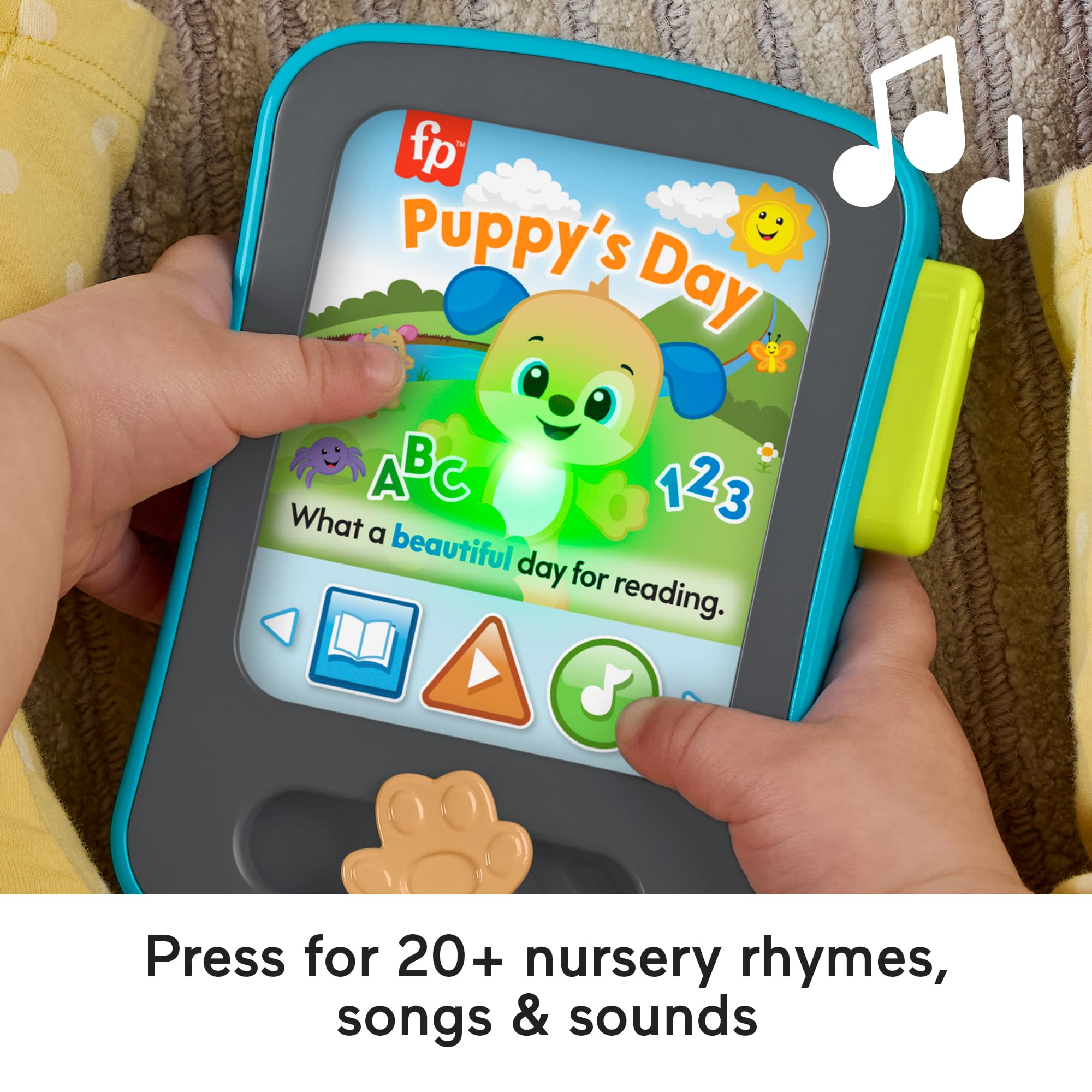 Fisher-Price Laugh & Learn Puppy's Storytime Reader Baby Electronic Learning Toy With Music & Lights - Image 3