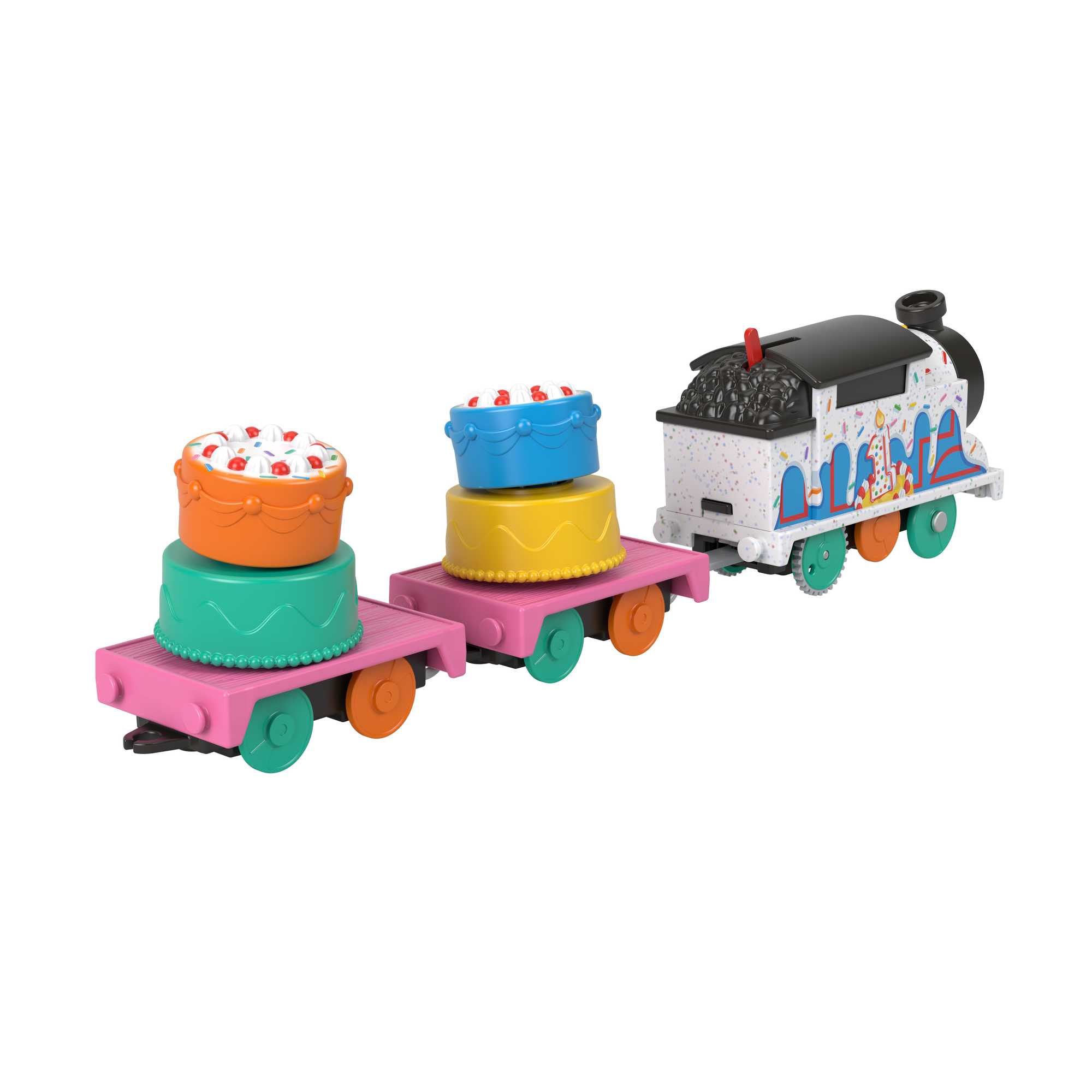 Thomas & Friends Wobbly Cake Thomas Motorized Toy Train Engine & Cargo For Preschool Kids - Image 4