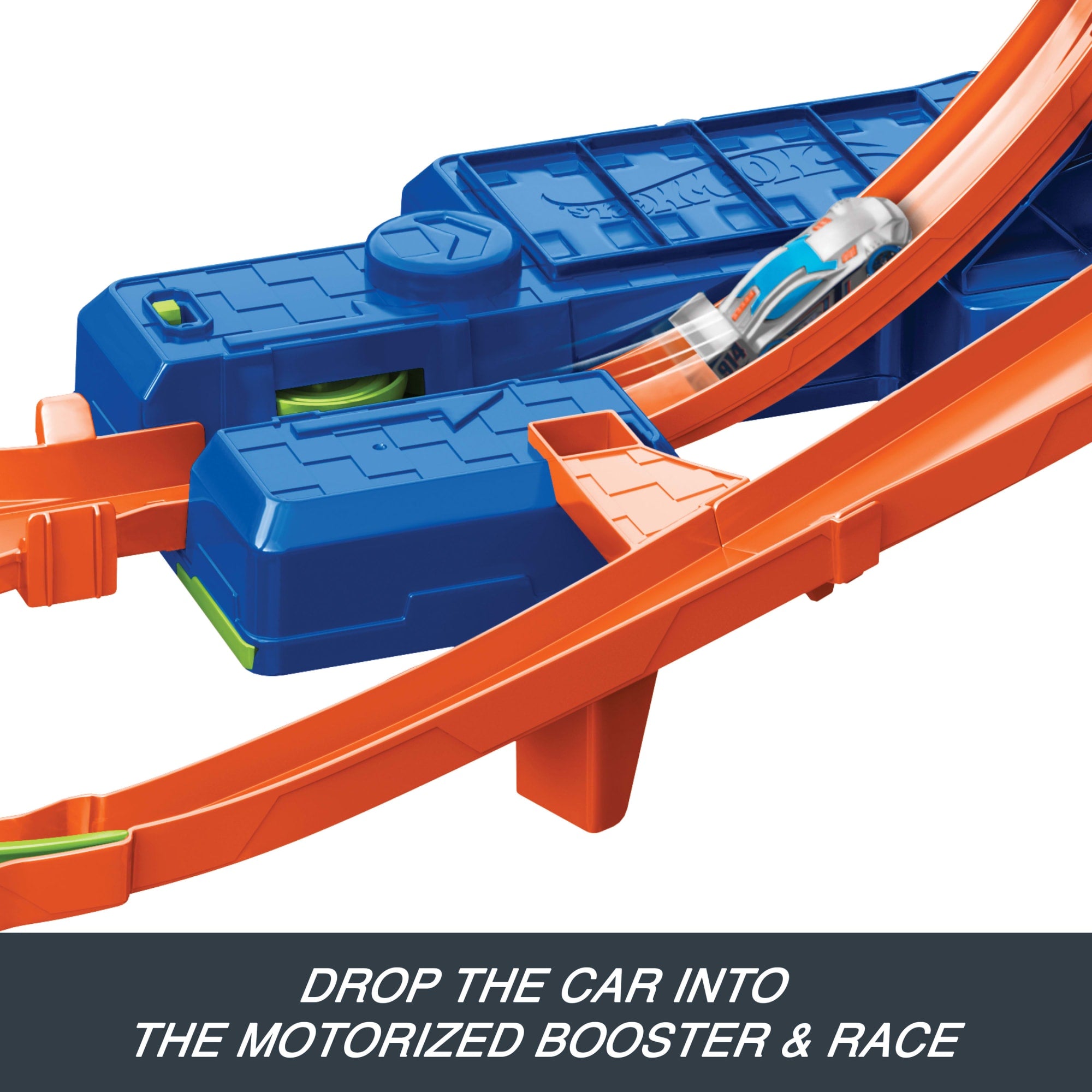 Hot Wheels Stunt Tracks Mid-Air Crash Playset With 1:64 Scale Die-Cast Toy Car & Motorized Booster - Image 3