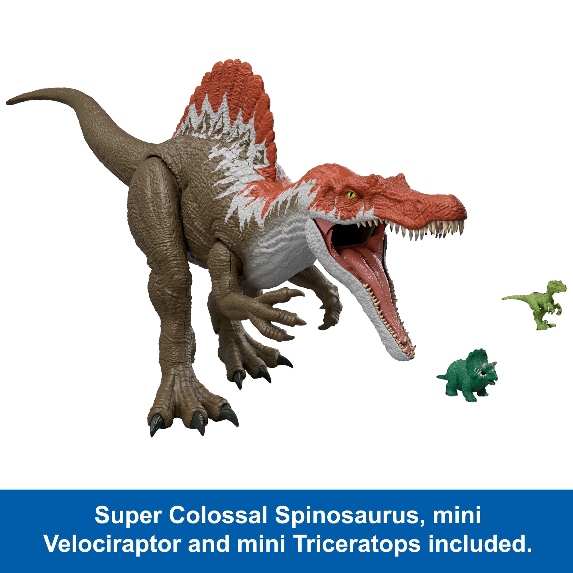 Jurassic World Super Colossal Spinosaurus Pack. 36 inch Long Dinosaur Toy & 2 Mini Figures - Image 5